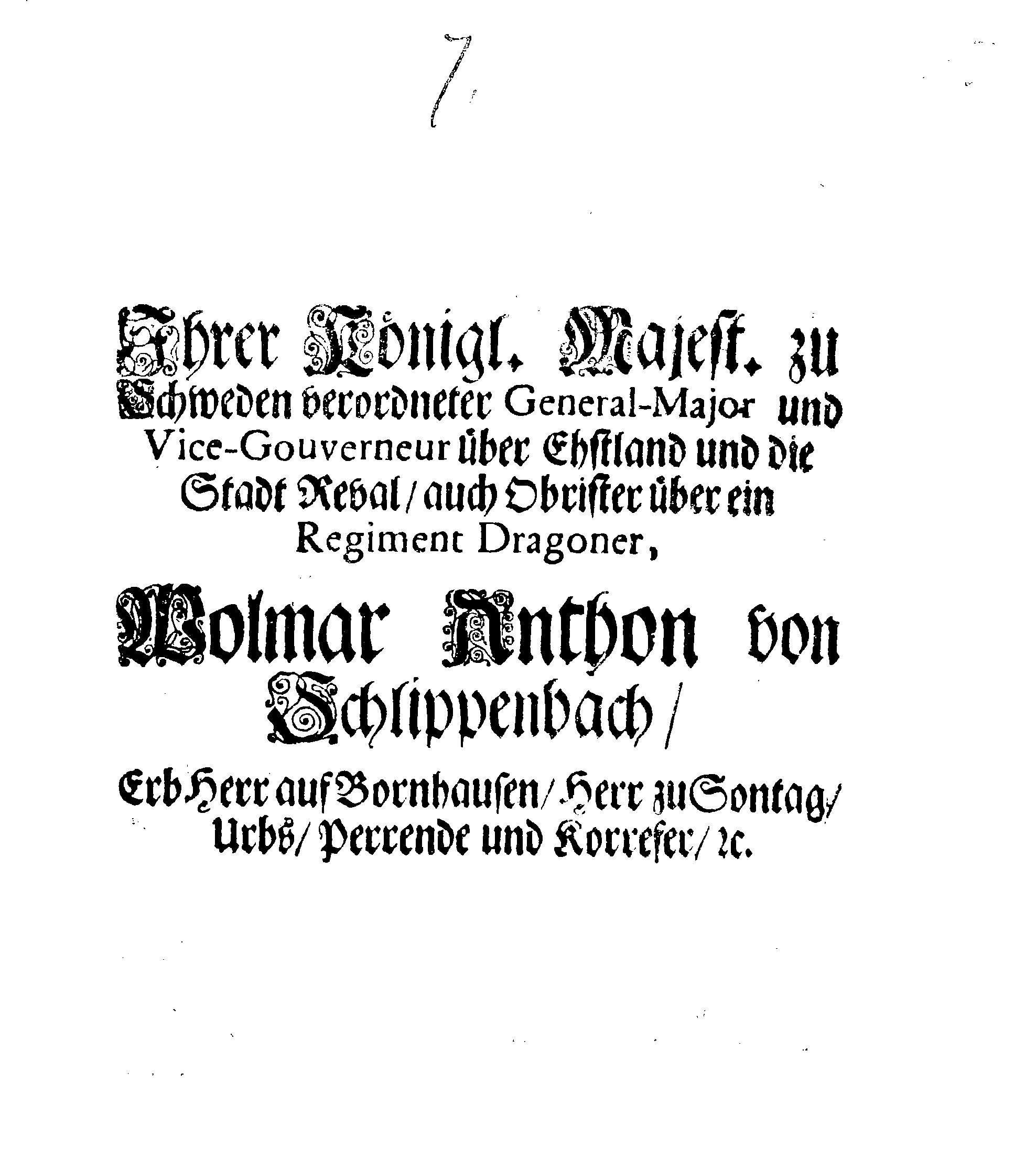 [Wolmar Anton von Schlippenbachi korraldus]