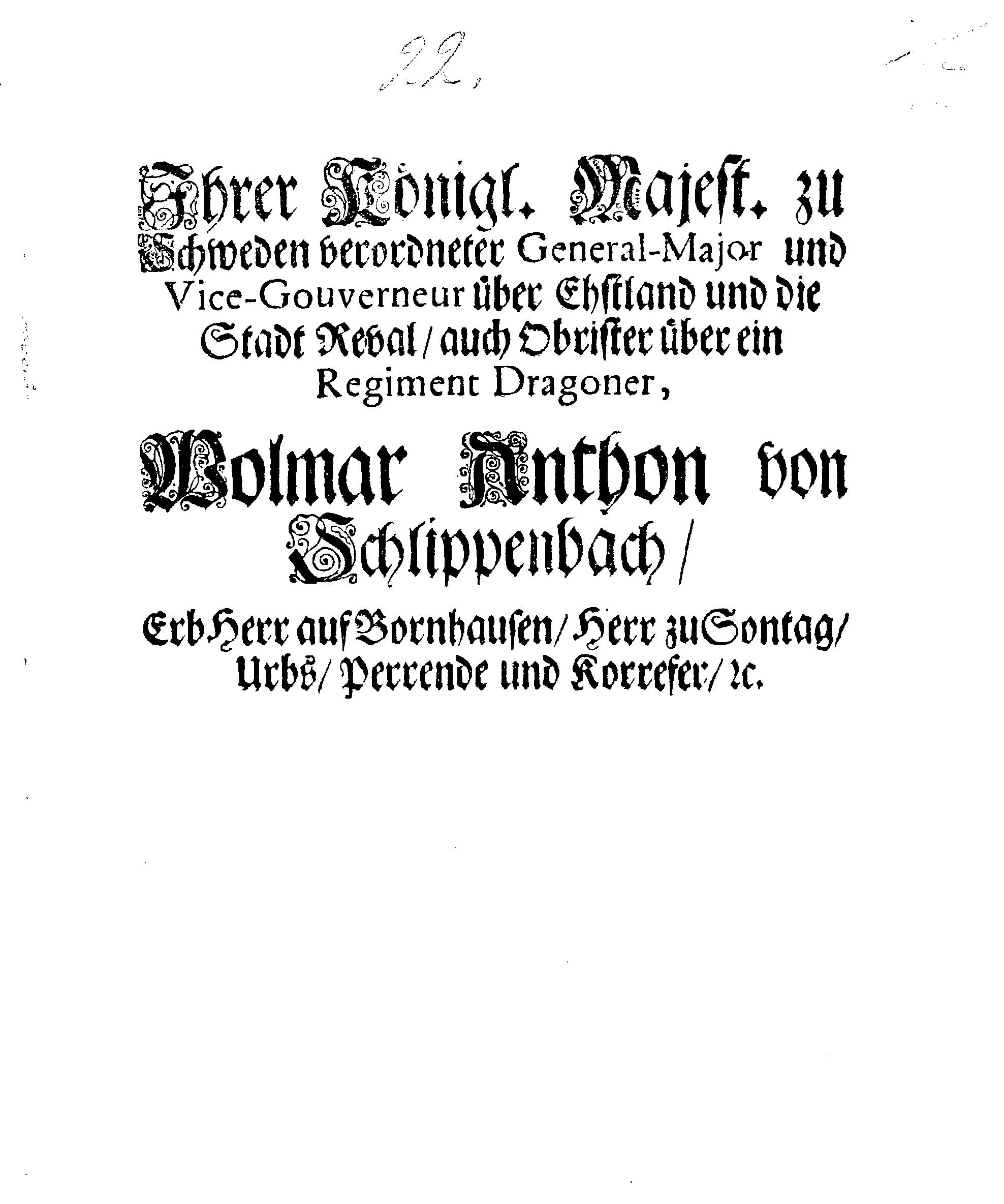 [Wolmar Anton von Schlippenbachi korraldus]