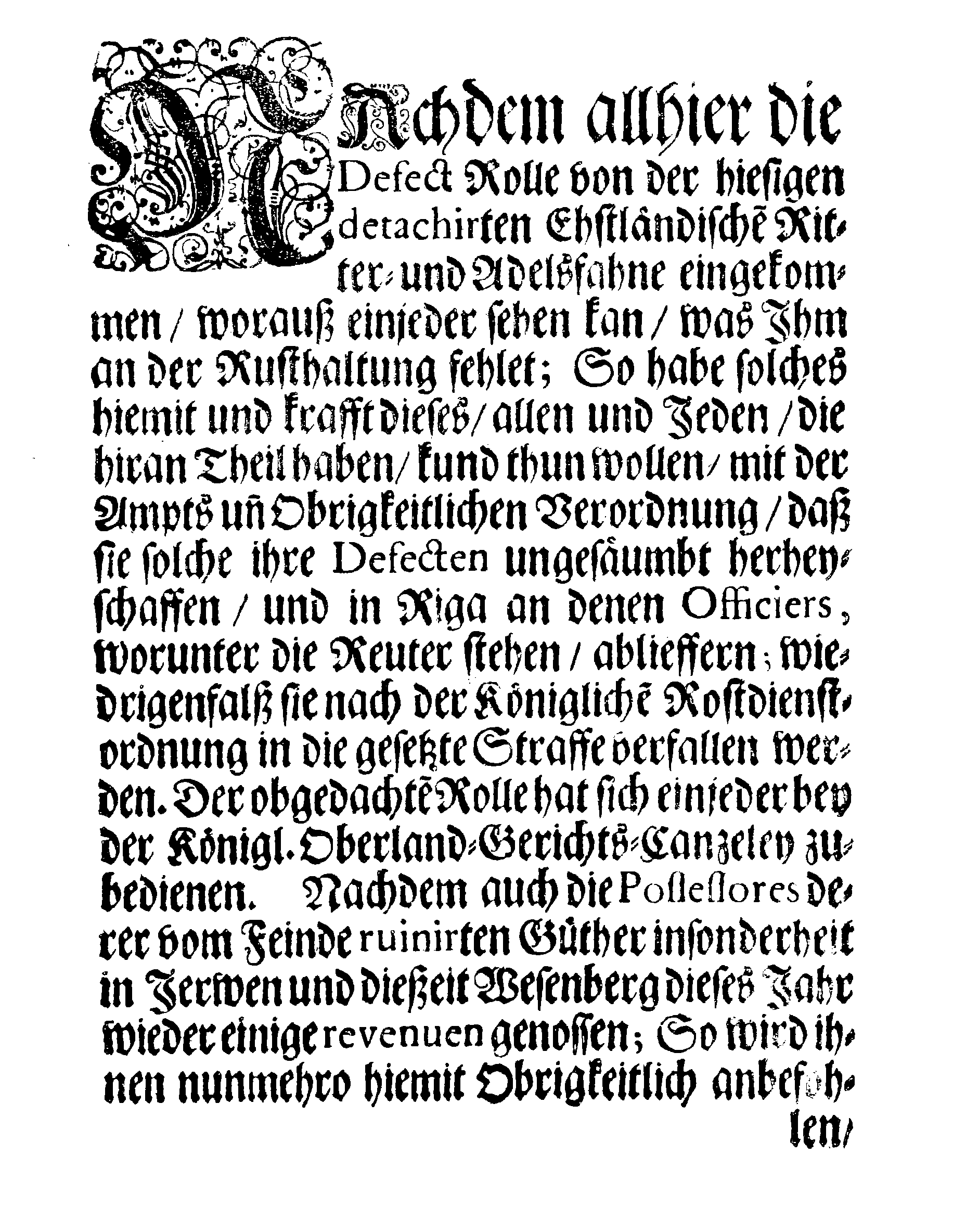 [Wolmar Anton von Schlippenbachi korraldus]