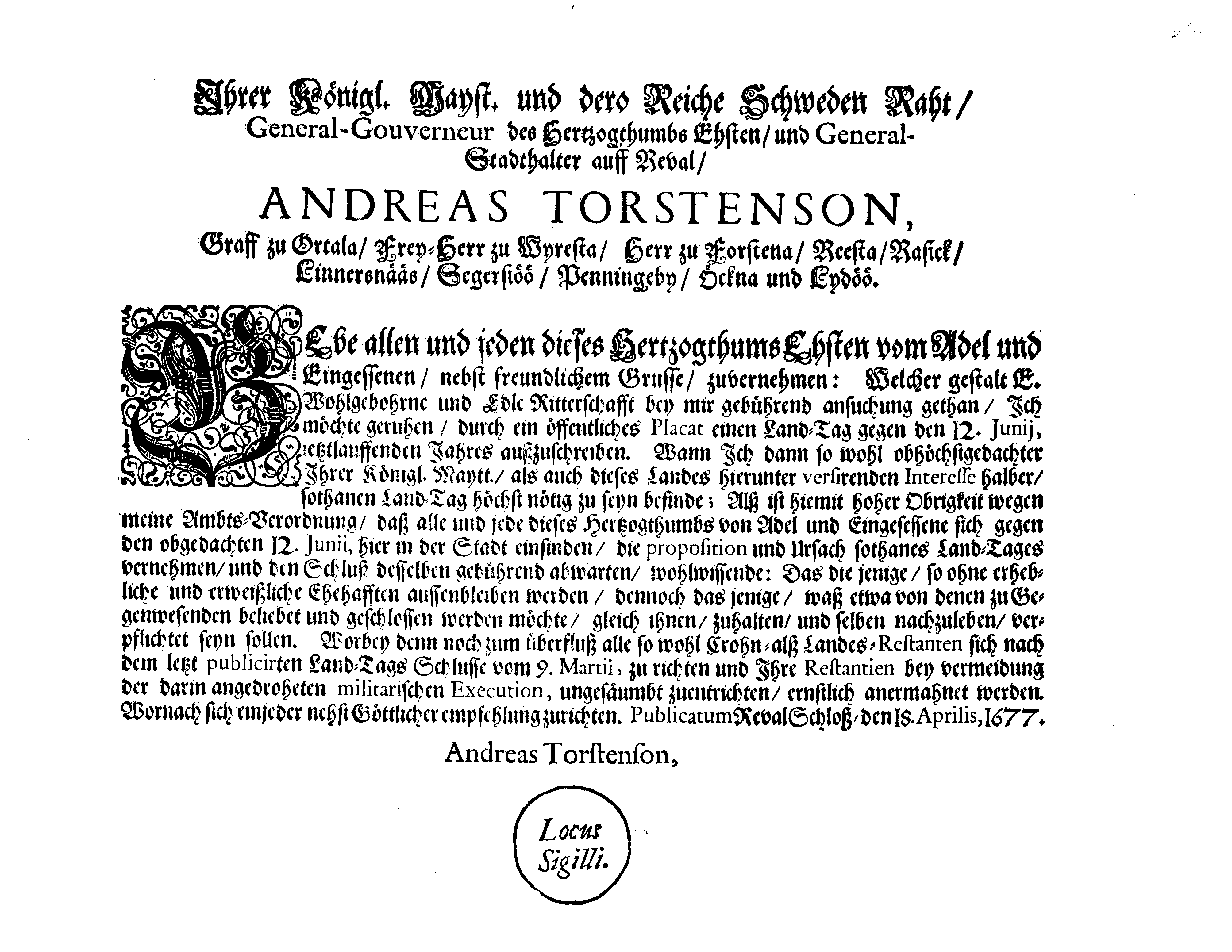 [Anders Torstenssoni korraldus]