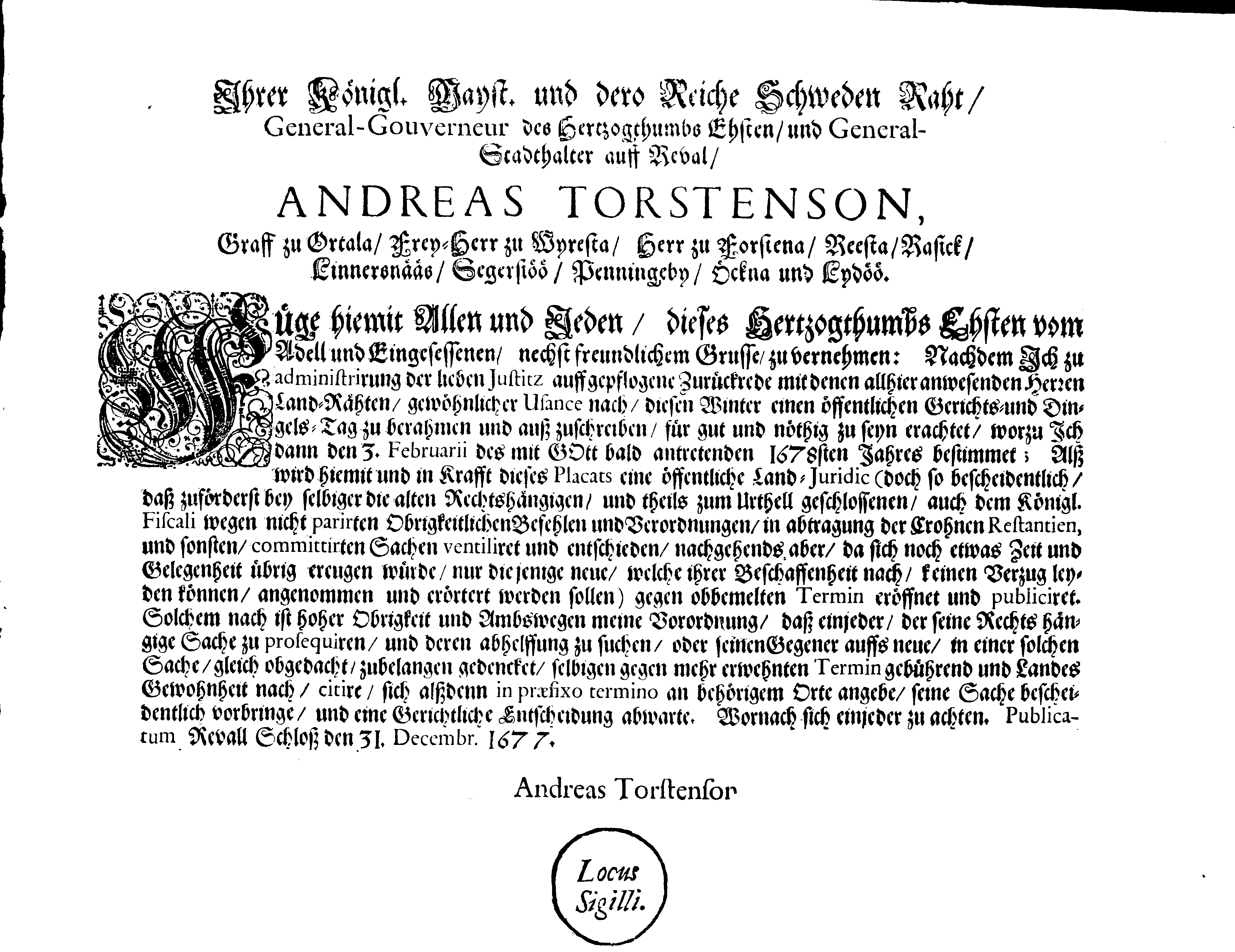 [Anders Torstenssoni korraldus]