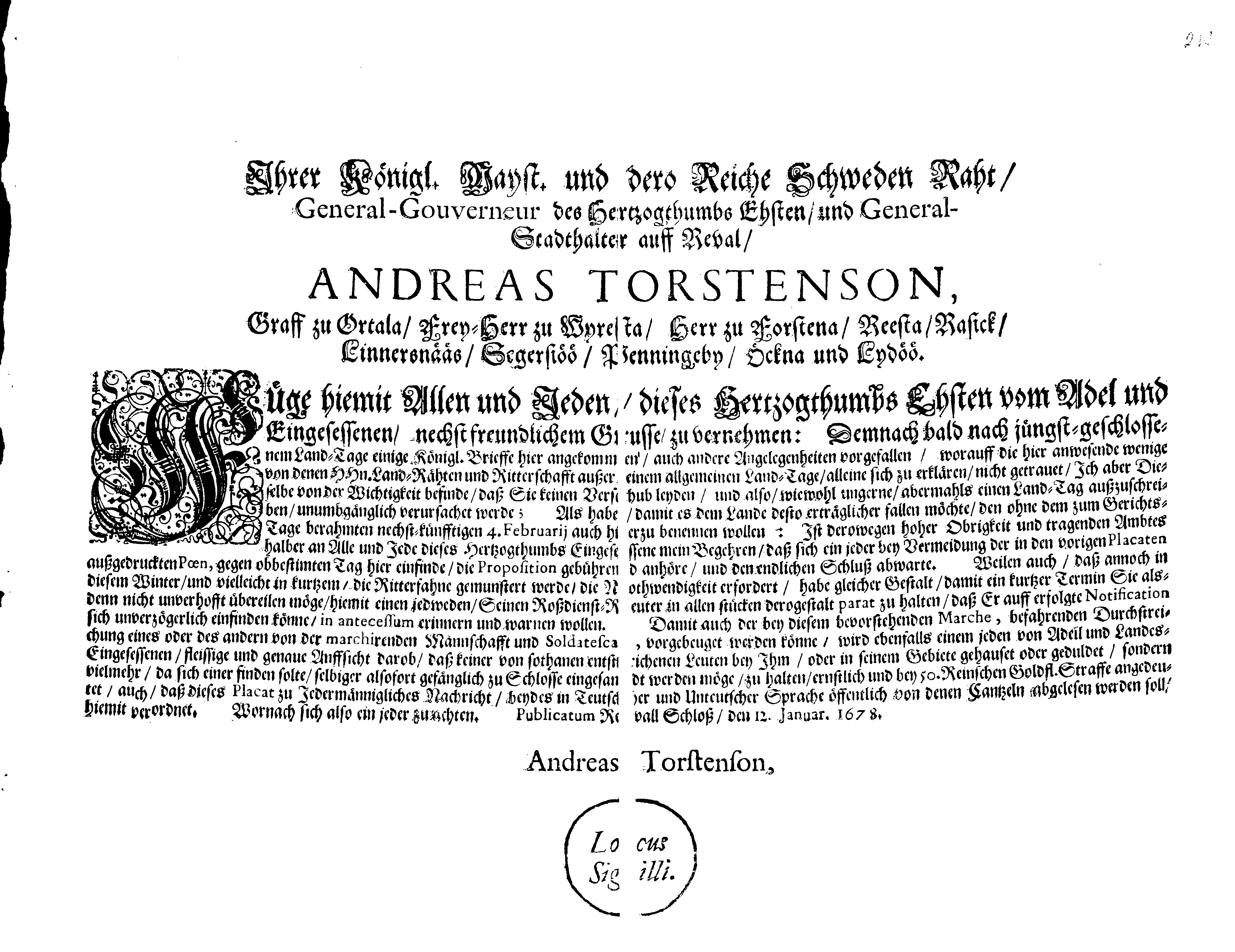 [Anders Torstenssoni korraldus]