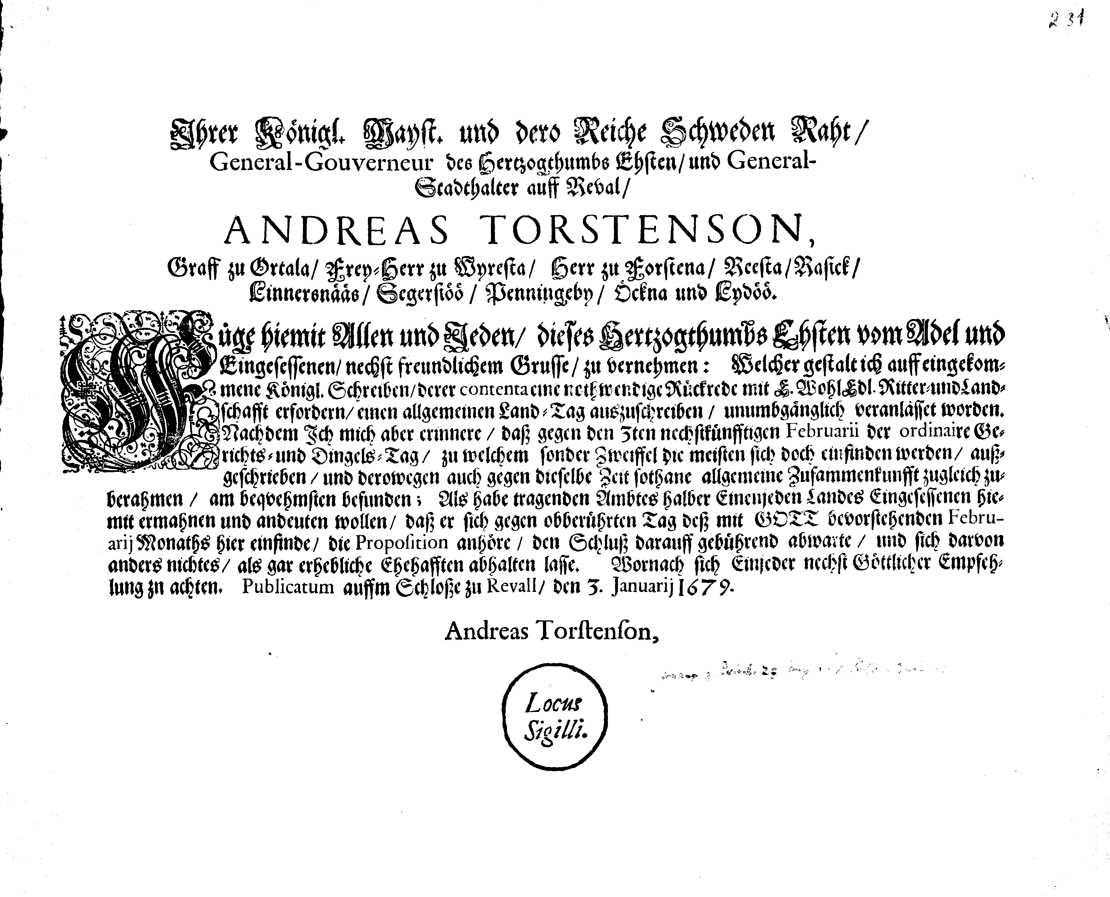 [Anders Torstenssoni korraldus]