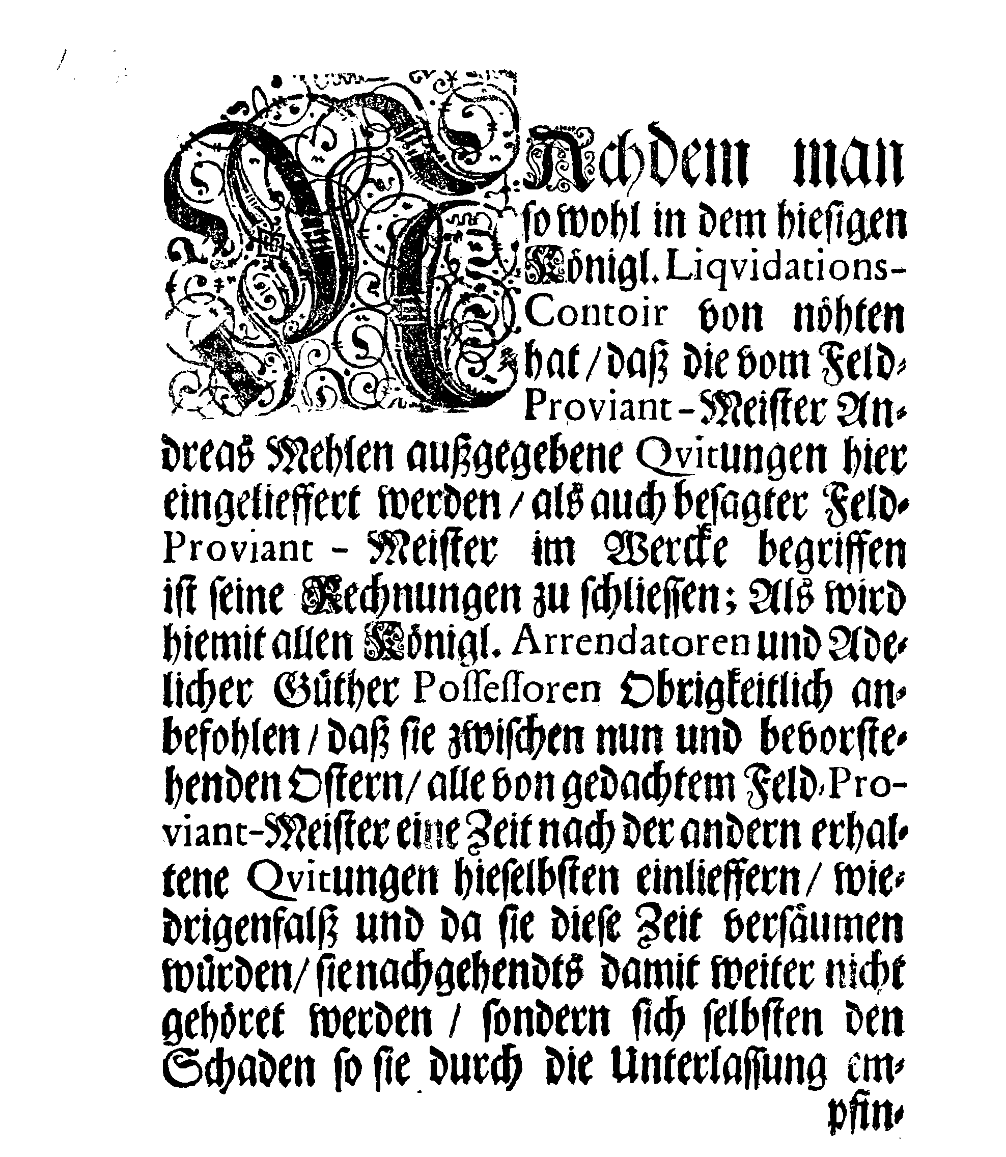 [Wolmar Anton von Schlippenbachi korraldus]