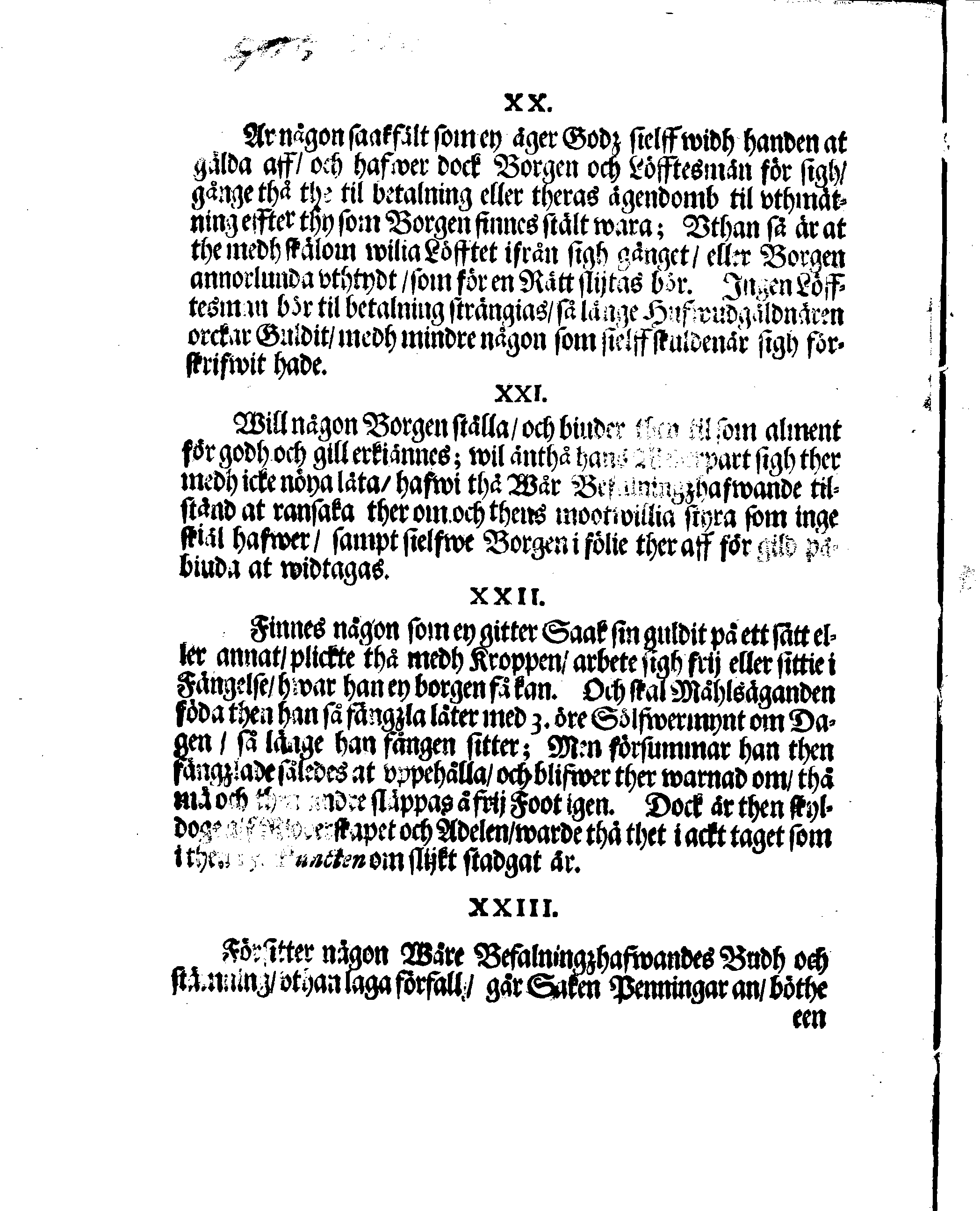 Kongl. Mayst:tz STADGA, Öfwer alla EXECUTIONER i gemeen