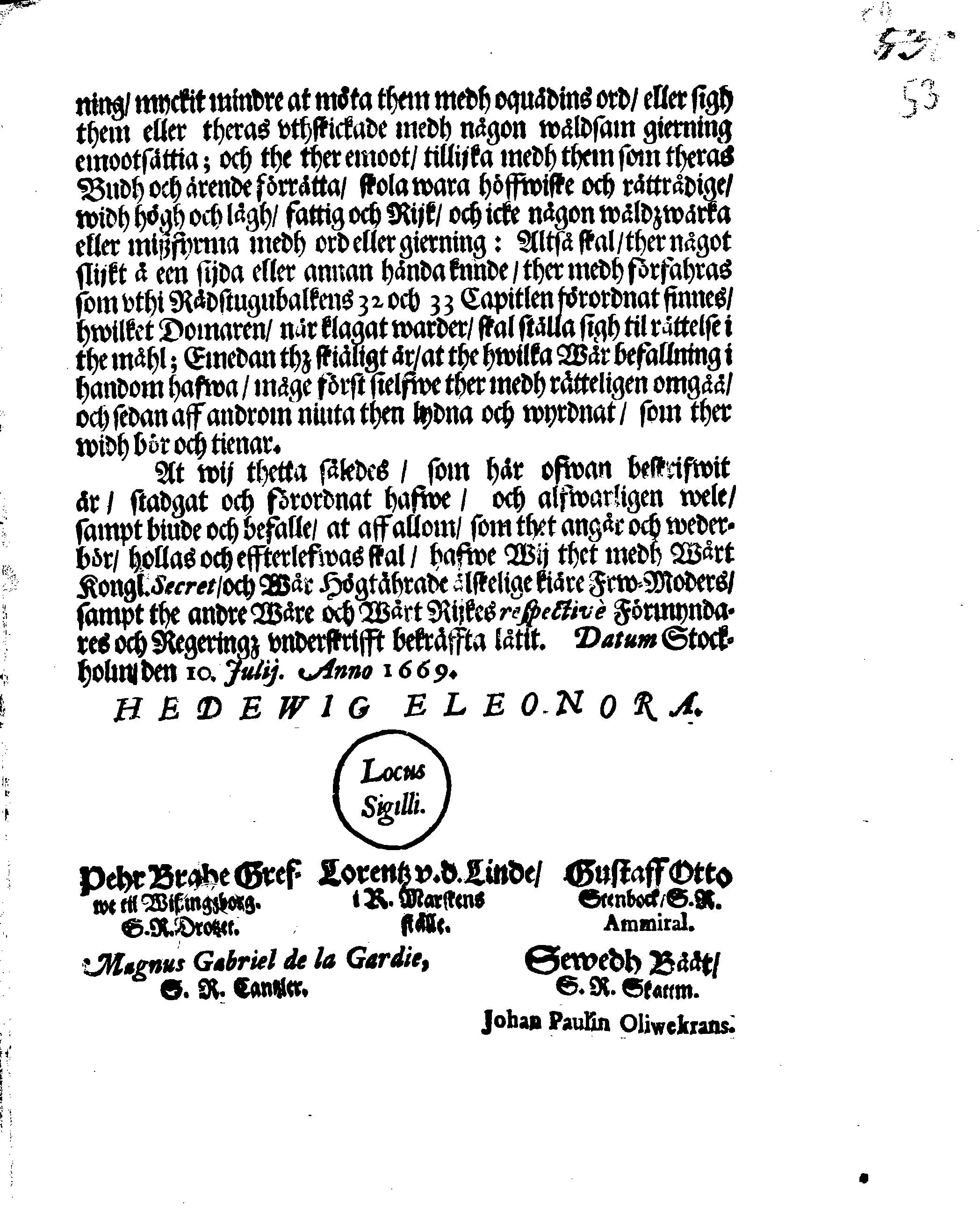 Kongl. Mayst:tz STADGA, Öfwer alla EXECUTIONER i gemeen