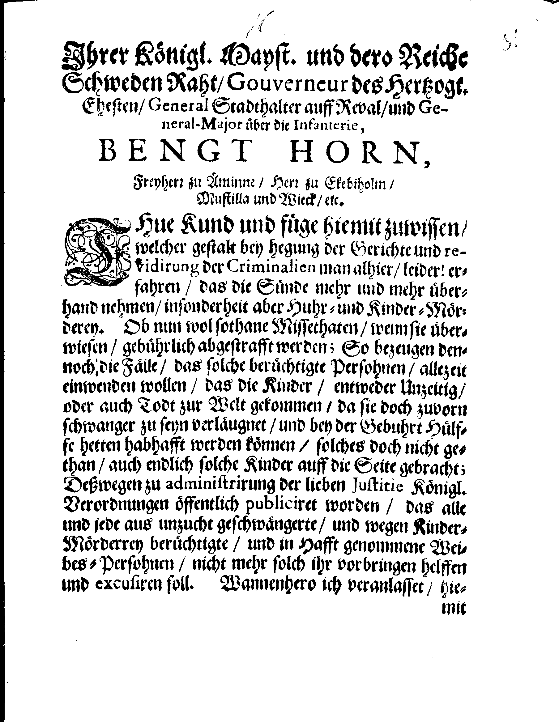 [Bengt Horni korraldus]