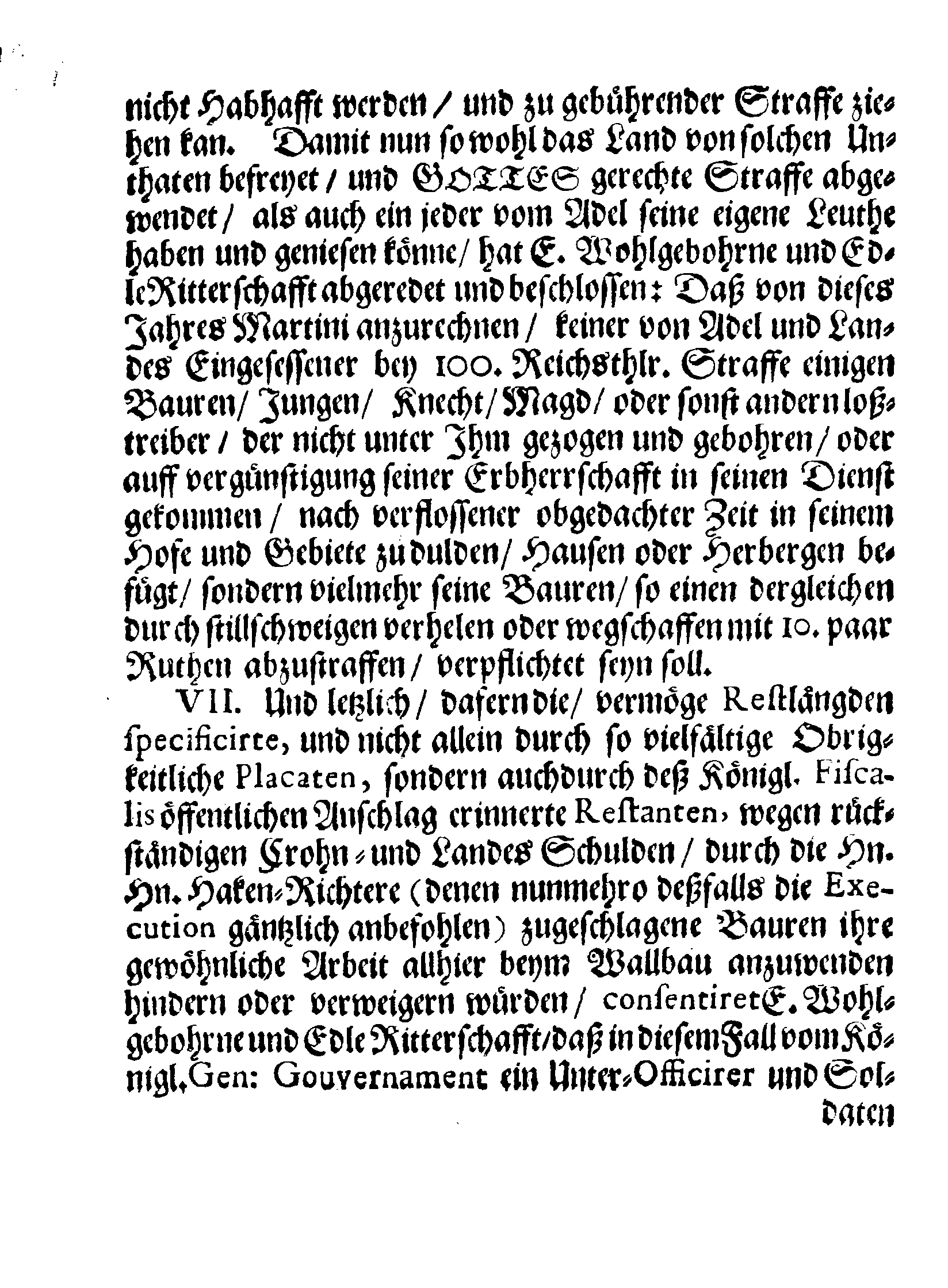 Land-Tags Schluß Von Anno 1677