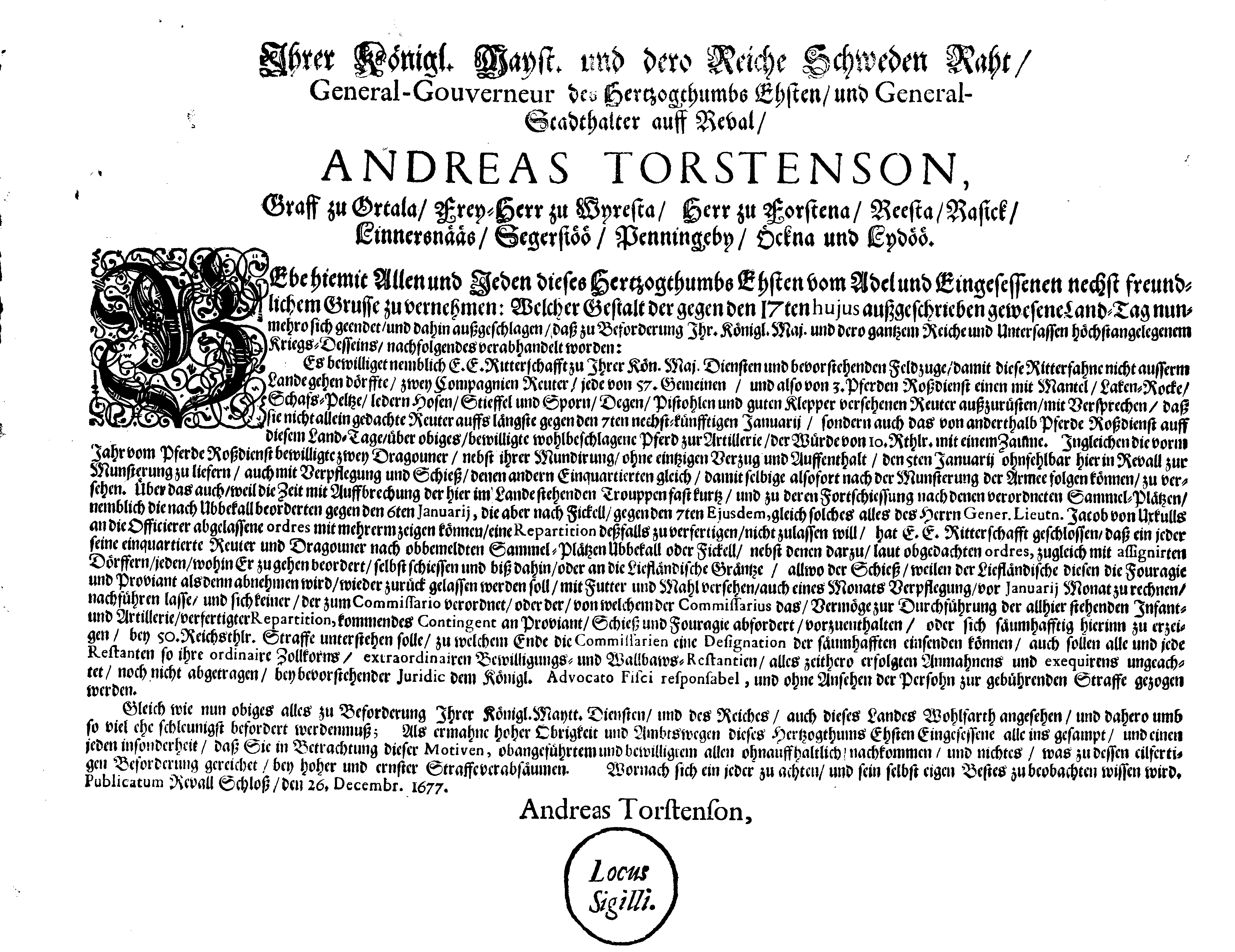 [Anders Torstenssoni korraldus]