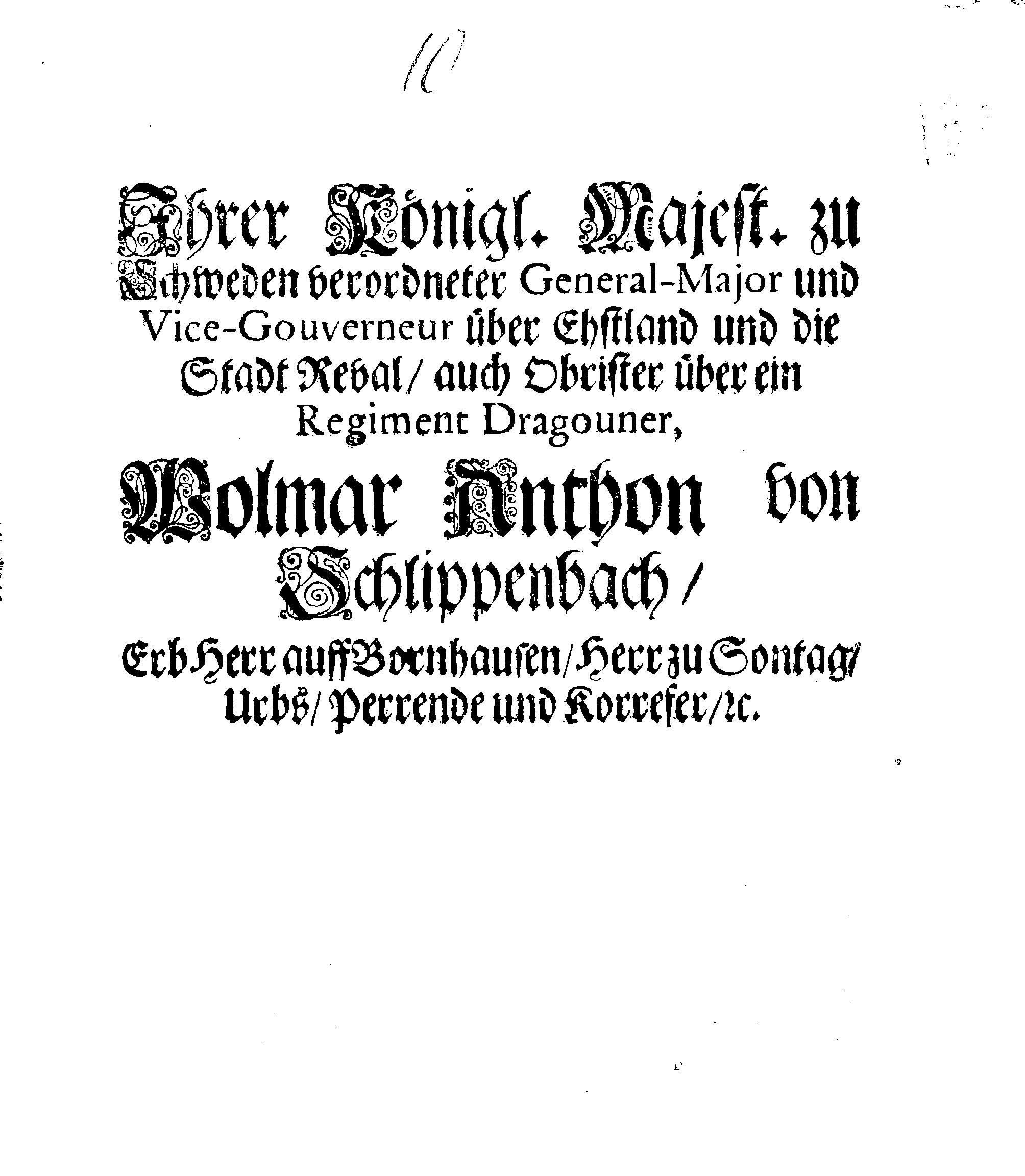 [Wolmar Anton von Schlippenbachi korraldus]