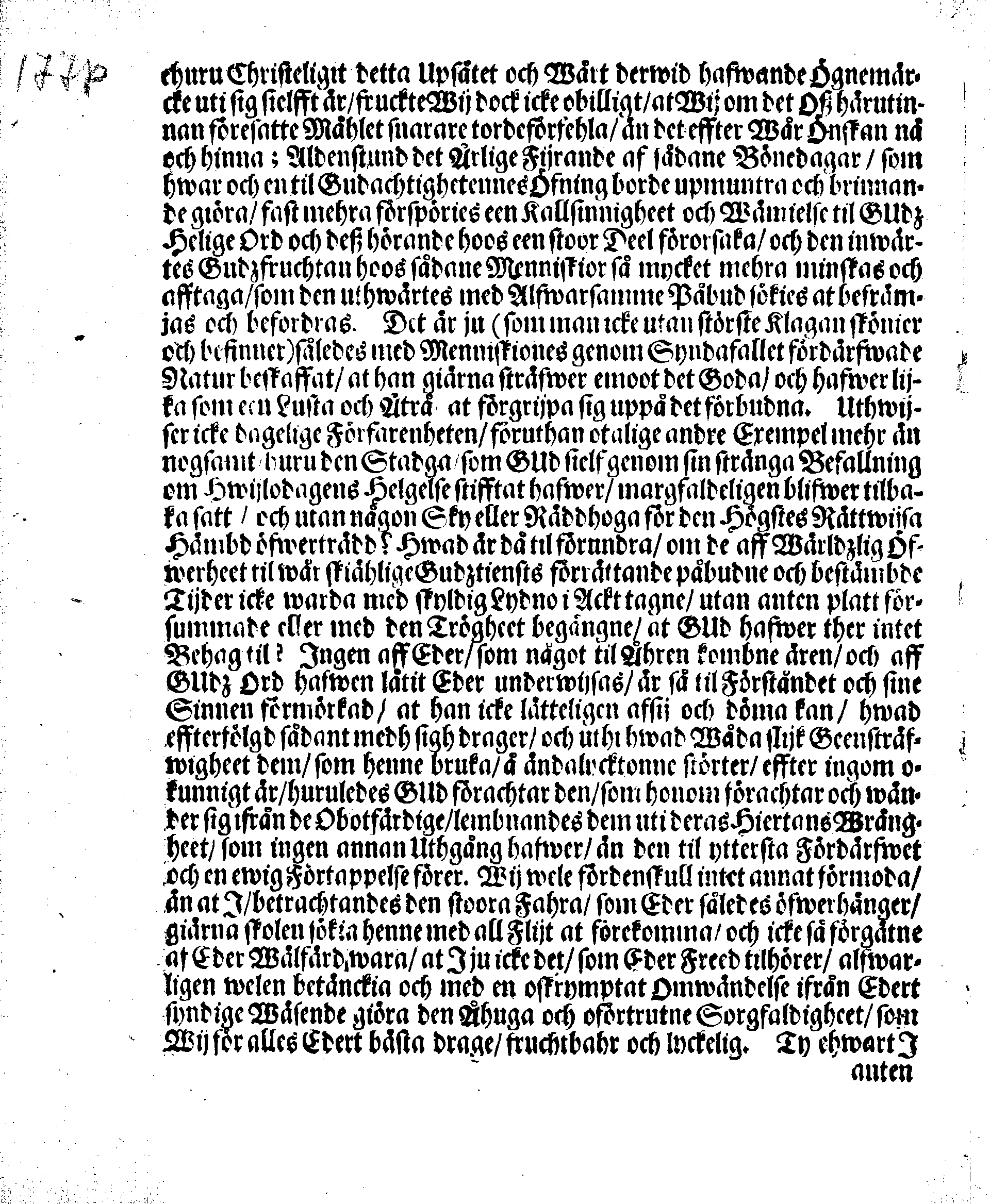 Kongl. May:tz PLACAT, Om Fyra Allmänne-Solenne-Tacksäyelse-Faste- och Bönedagar, som uthi innewarande Åhr 1686 öfwer hela Swerige, och thes underliggiande Provincier, jämwäl Stoor-Förstendömet Finland, sampt Est-Lijf- och Ingermanland, hållas och fijras skole