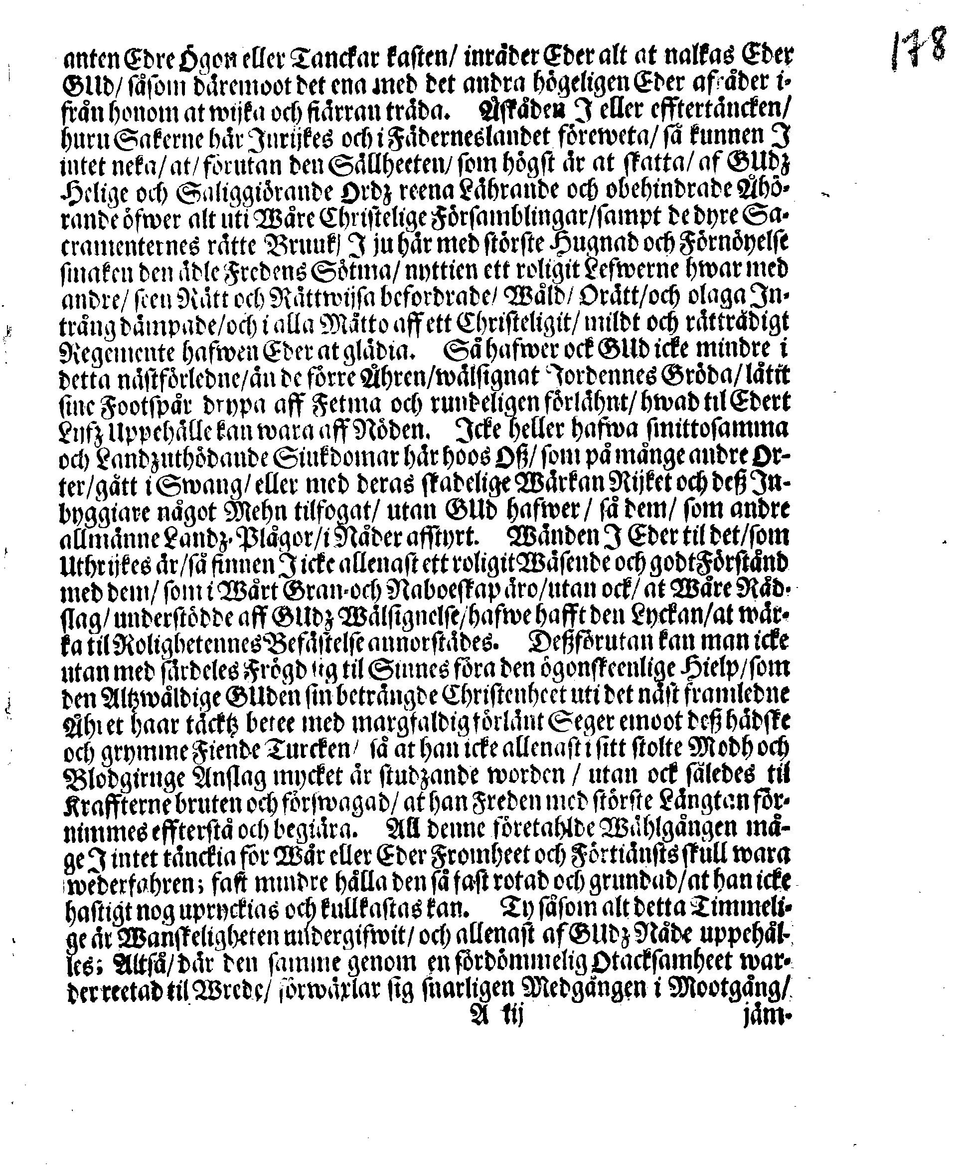 Kongl. May:tz PLACAT, Om Fyra Allmänne-Solenne-Tacksäyelse-Faste- och Bönedagar, som uthi innewarande Åhr 1686 öfwer hela Swerige, och thes underliggiande Provincier, jämwäl Stoor-Förstendömet Finland, sampt Est-Lijf- och Ingermanland, hållas och fijras skole