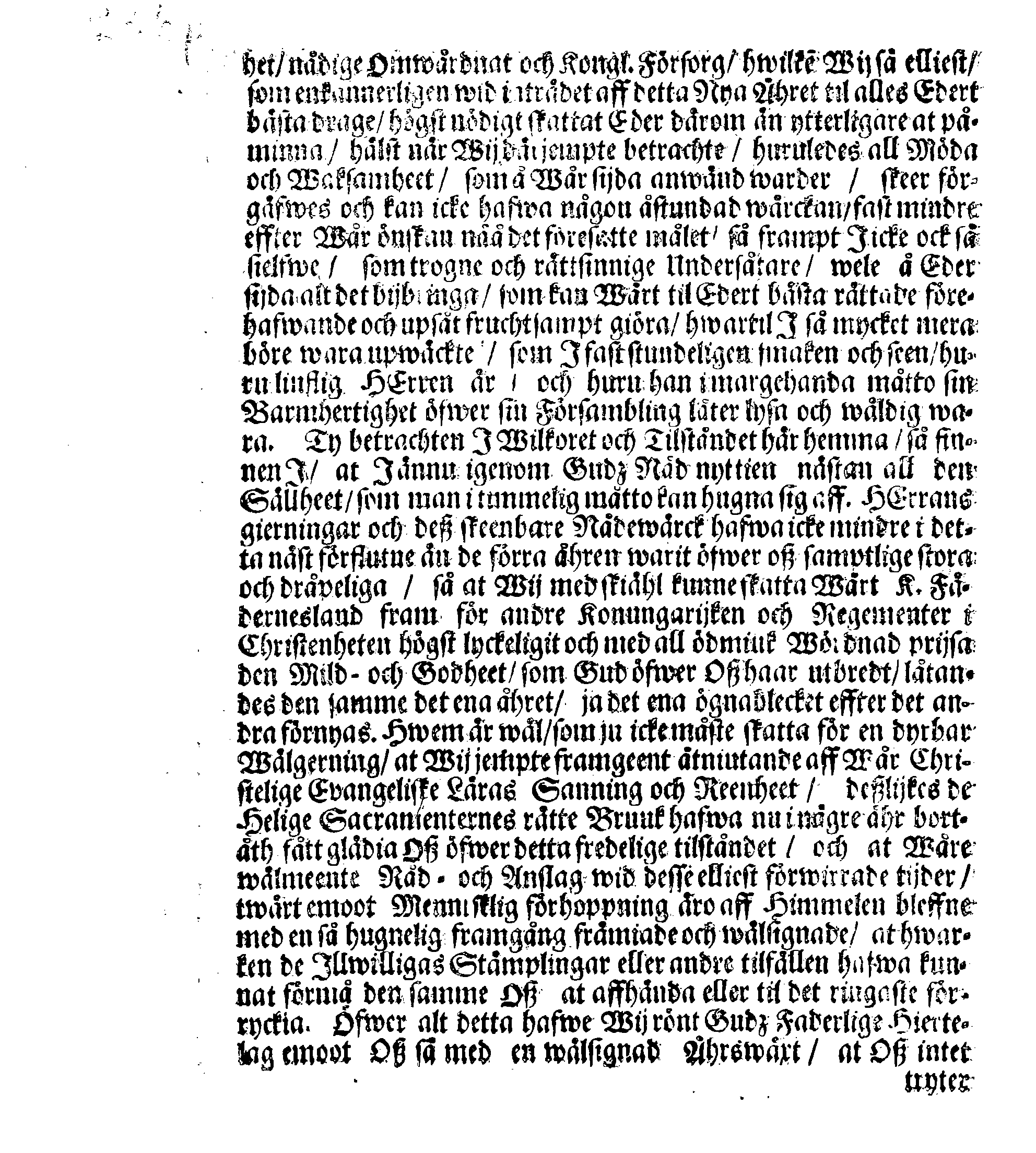 Kongl. May:tz PLACAT, Om Fyra Allmänne-Solenne-Tacksäyelse-Faste-Boot- och Bönedagar, som uti innewarande Åhr 1687 öfwer heela Swerige, och deß underliggiande Provincier, jämwäl Stoor Furstendömet Finland, sampt Est-Lijf- och Ingermanland, hållas och fijras skole