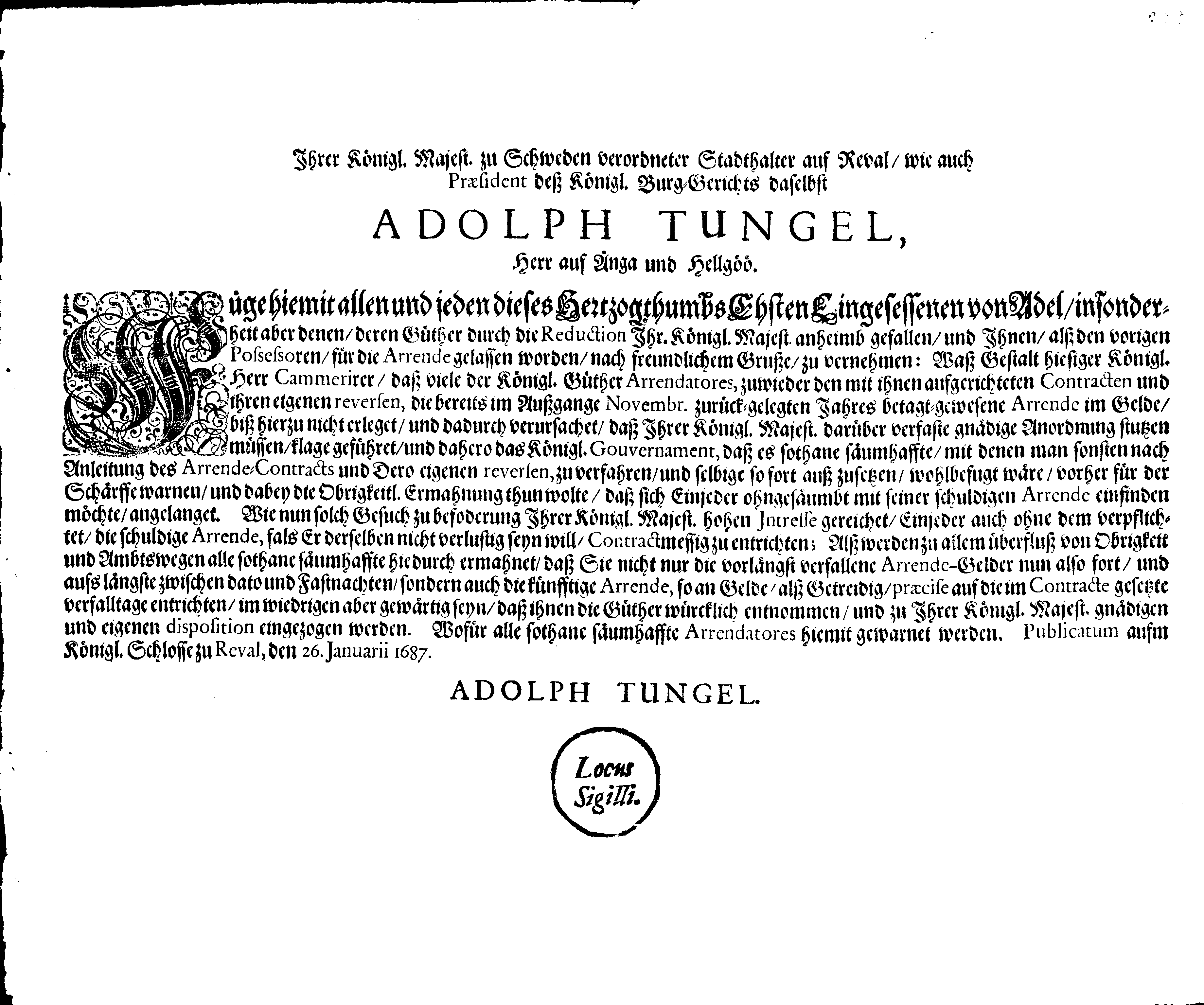 [Adolf Tungeli korraldus]