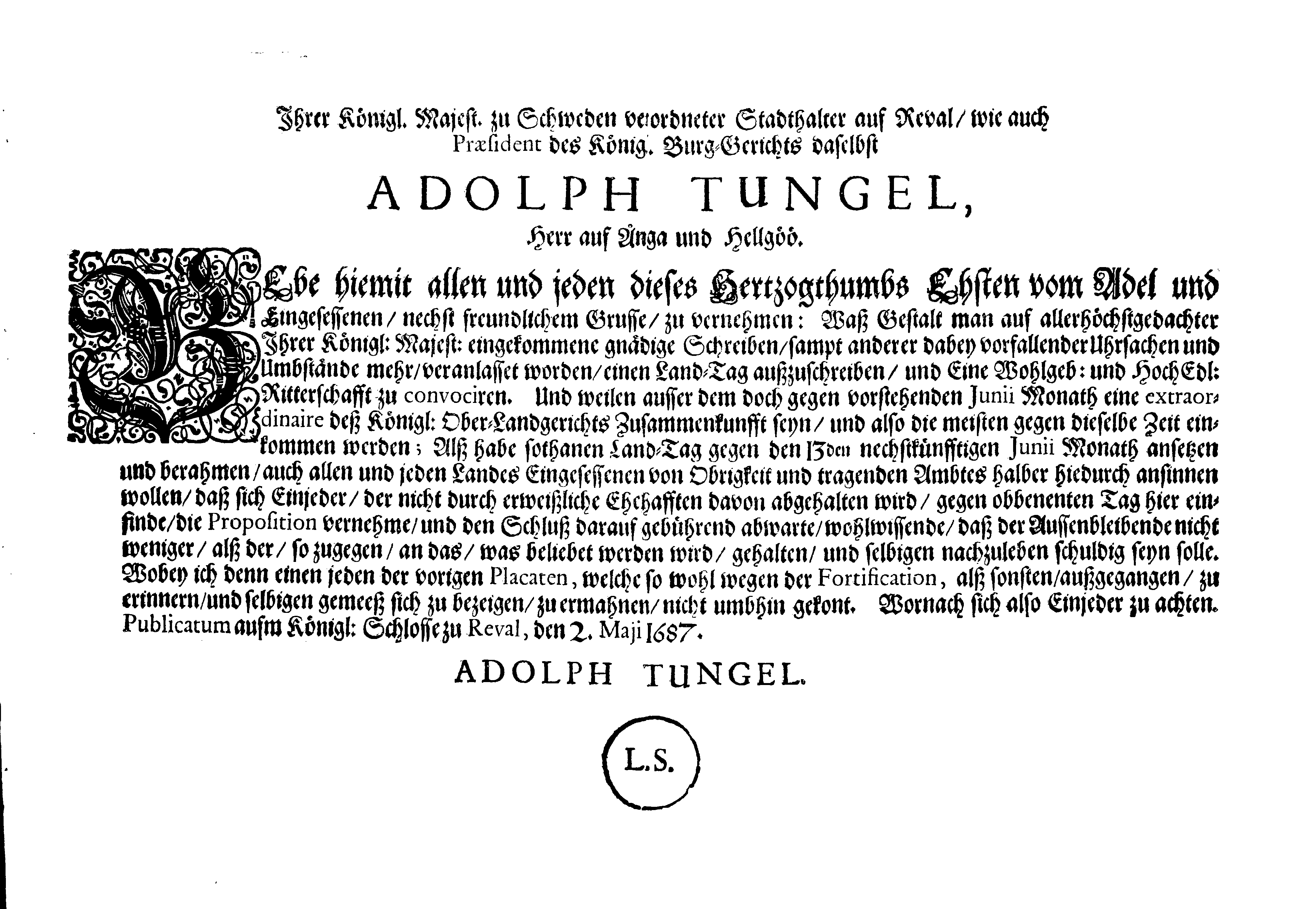 [Adolf Tungeli korraldus]