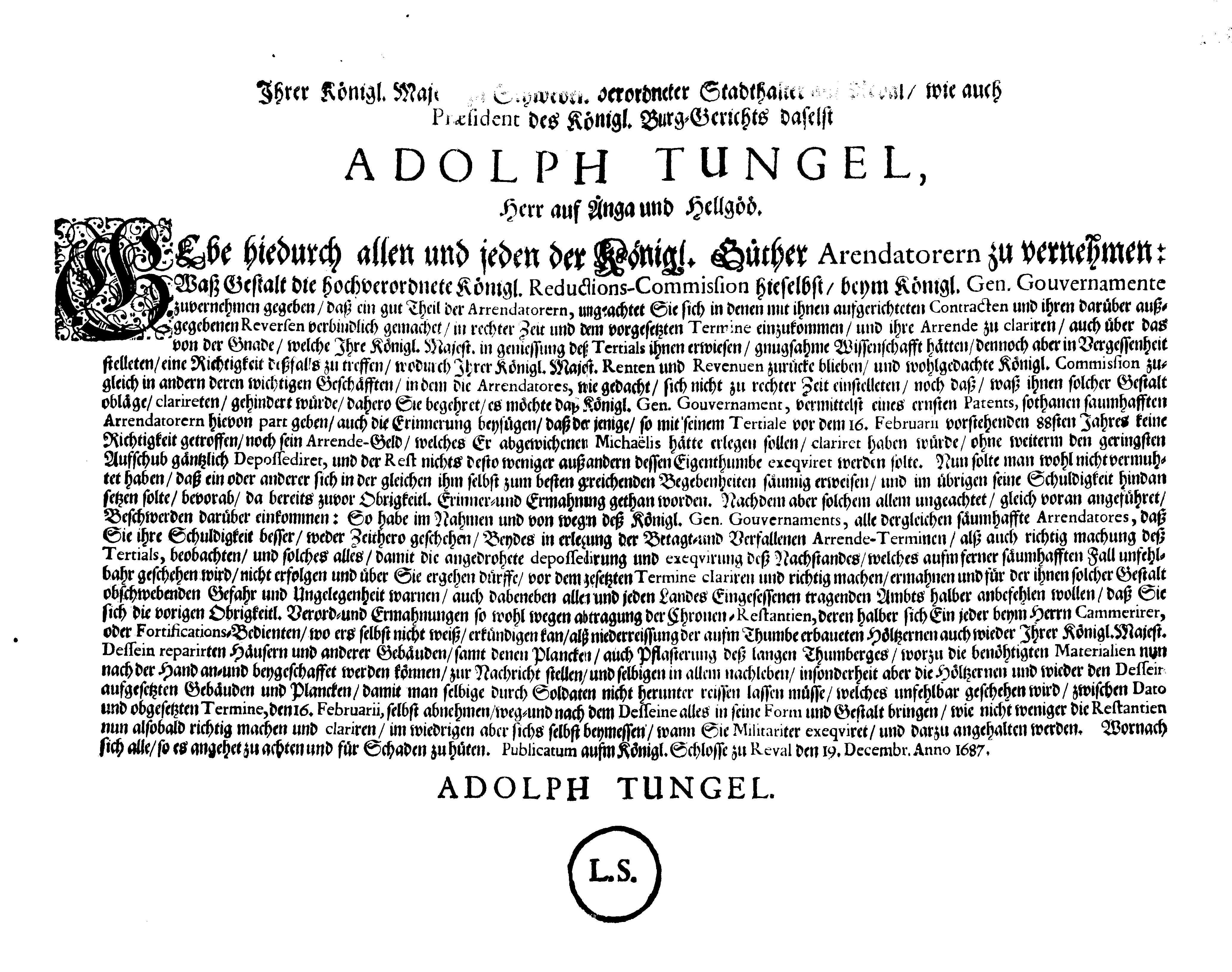 [Adolf Tungeli korraldus]