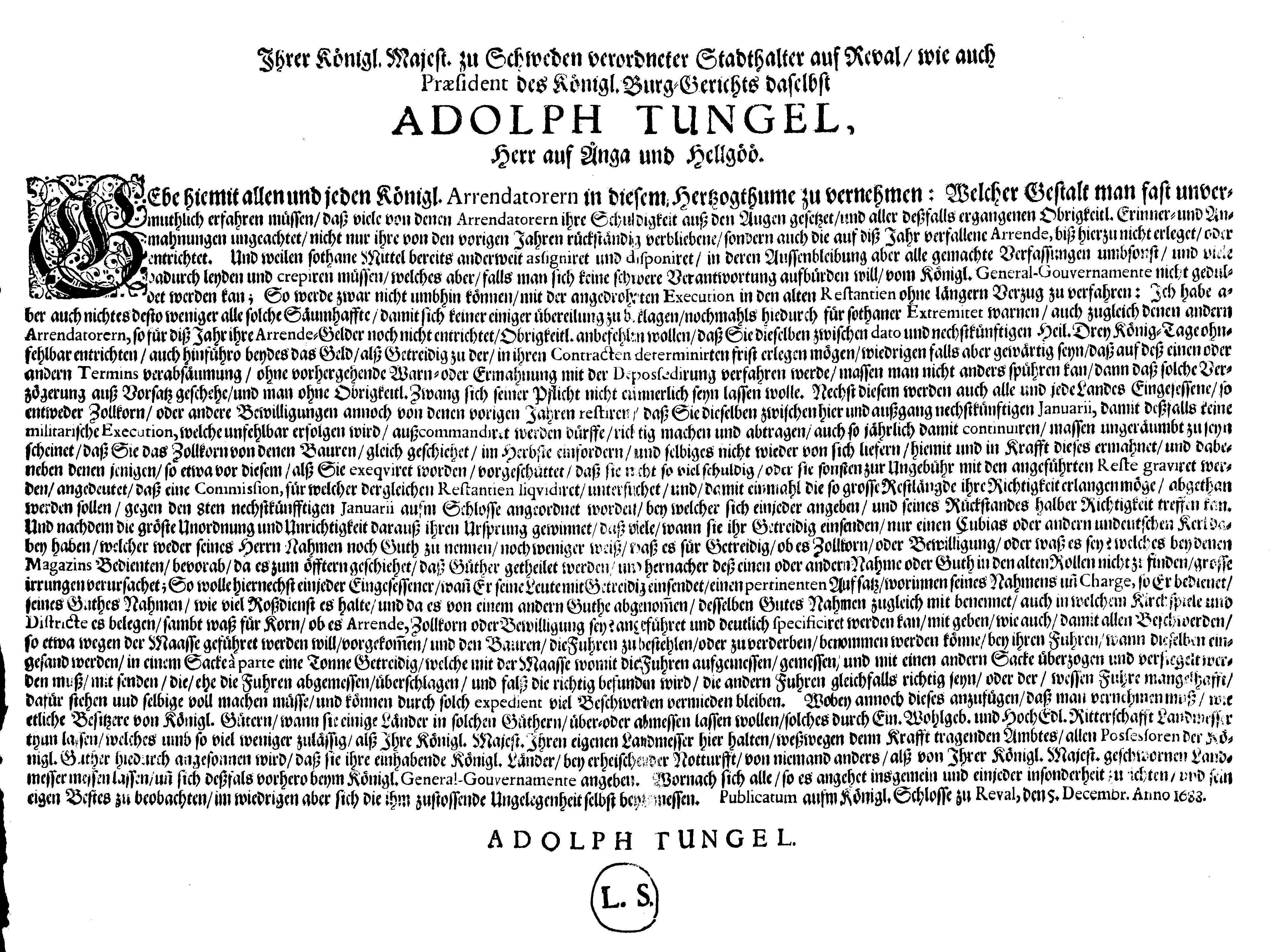 [Adolf Tungeli korraldus]