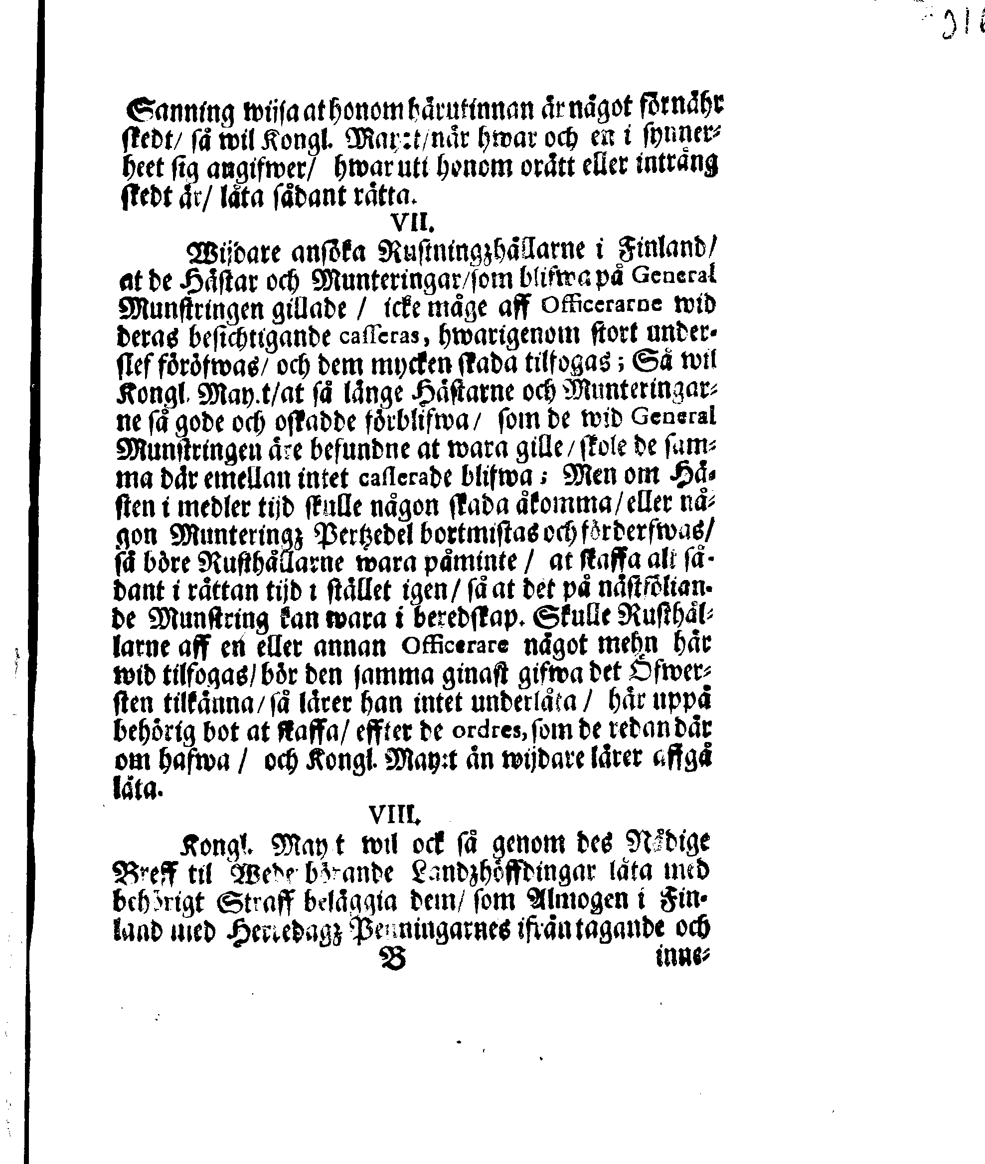 Kongl. May.tz Nådige RESOLUTION och Förklaring, Uppå de allmänne Beswär och Klage-Puncter, som des trogne Undersåtare aff Allmogen uti Swerige och Finland, hwilke til denne sammanskrefne Rijksdag hafwa samblade warit, Kongl. May:t igenom deras fullmächtige utstickade i underdänigheet gifwa och föredraga låtit