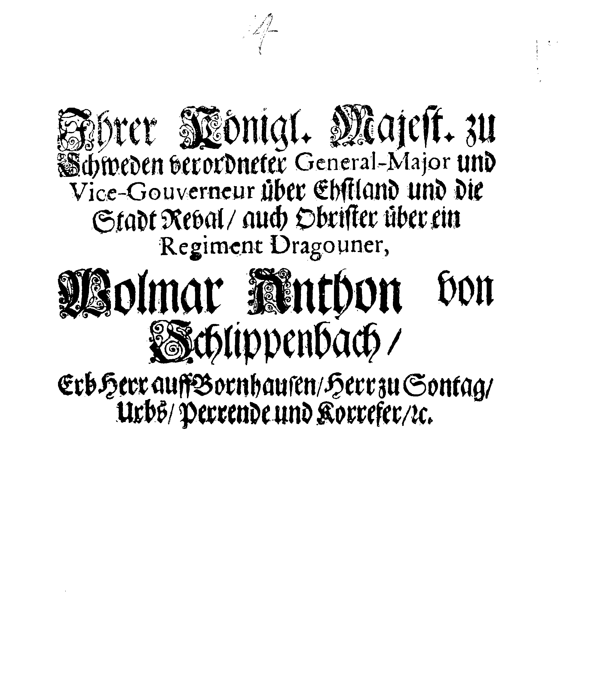 [Wolmar Anton von Schlippenbachi korraldus]