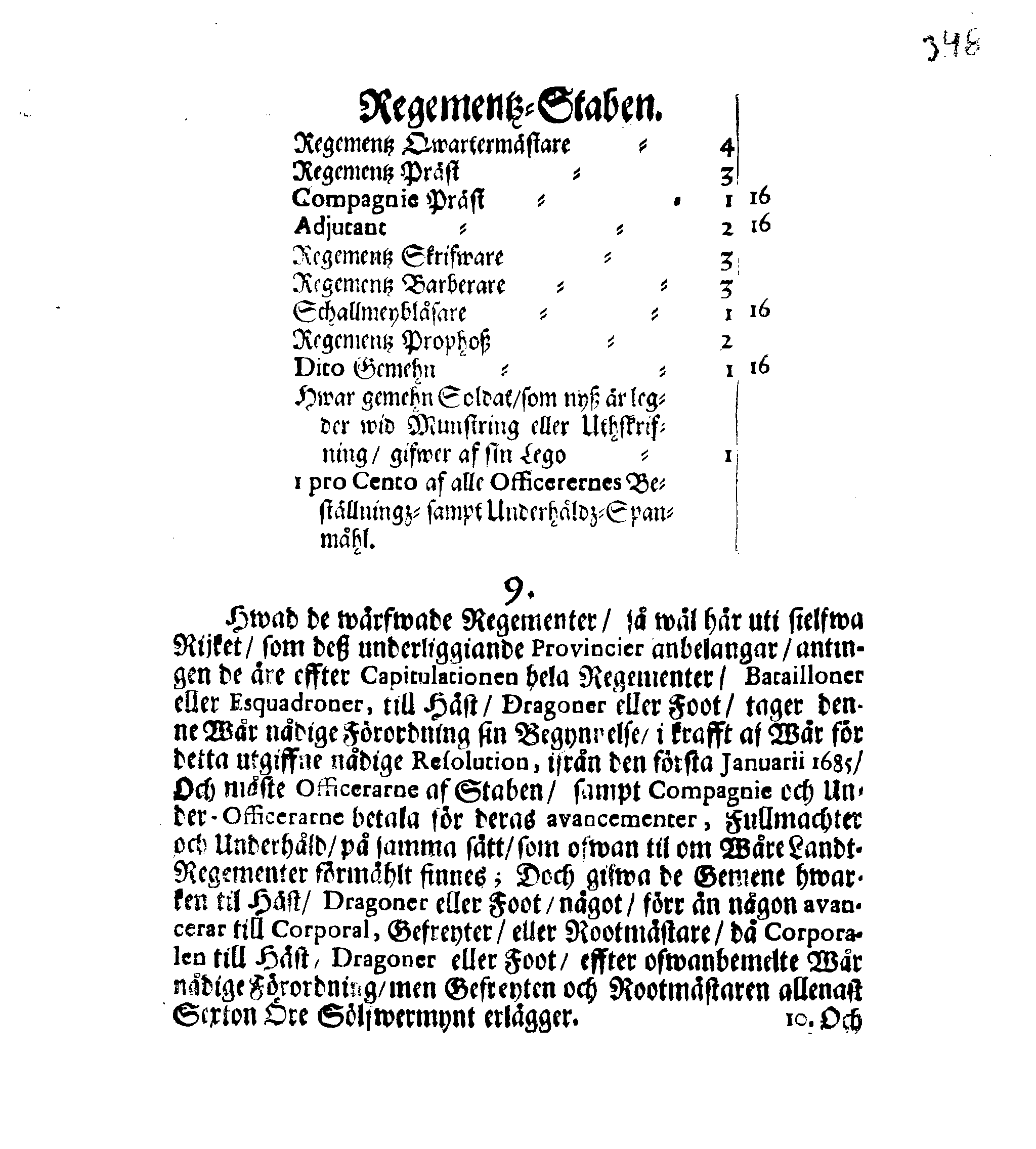 Kongl. May:tz Förnyade Ordning och Påbud Om Wadstena Krigzmans-Huus Inkomster