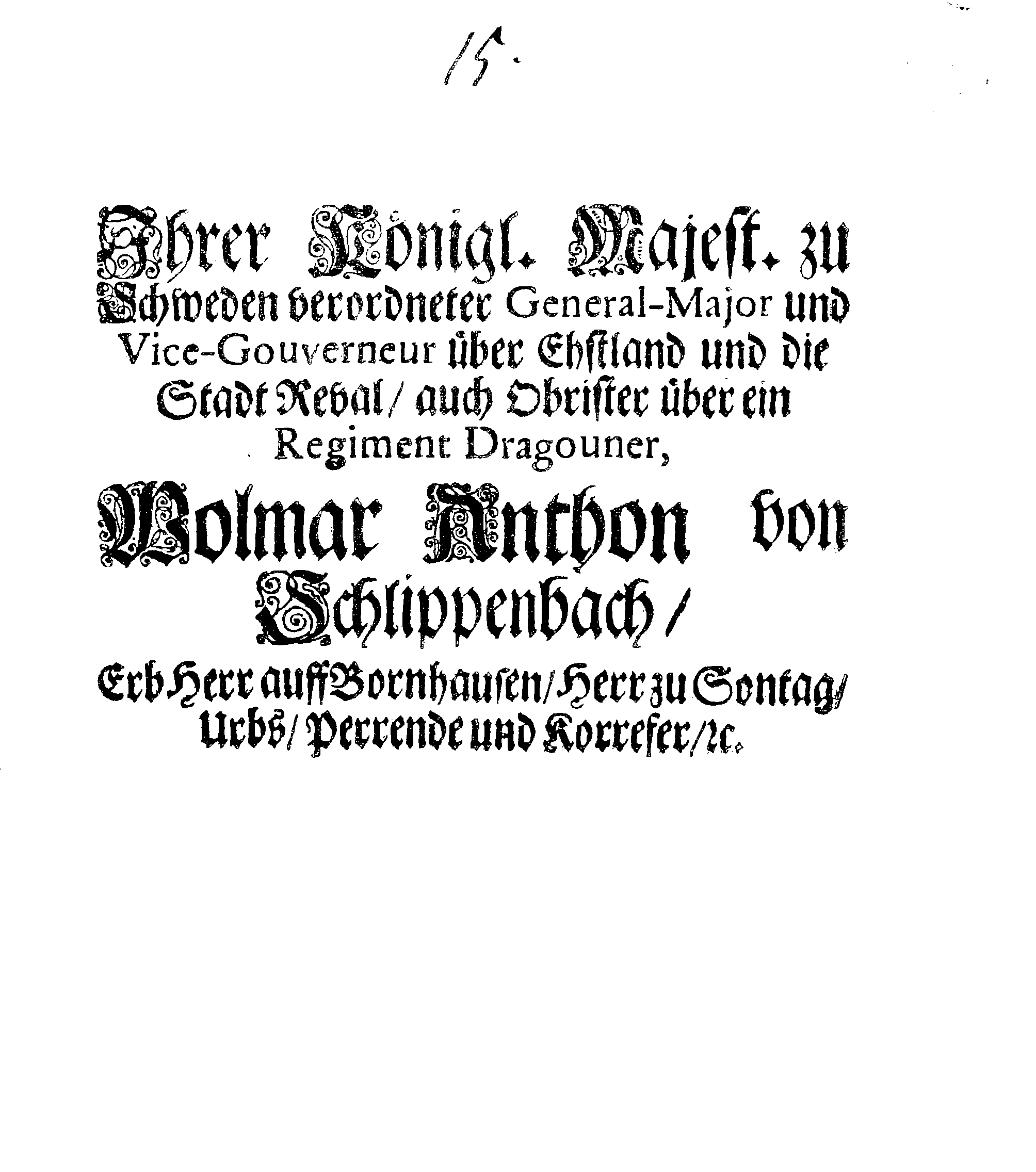 [Wolmar Anton von Schlippenbachi korraldus]