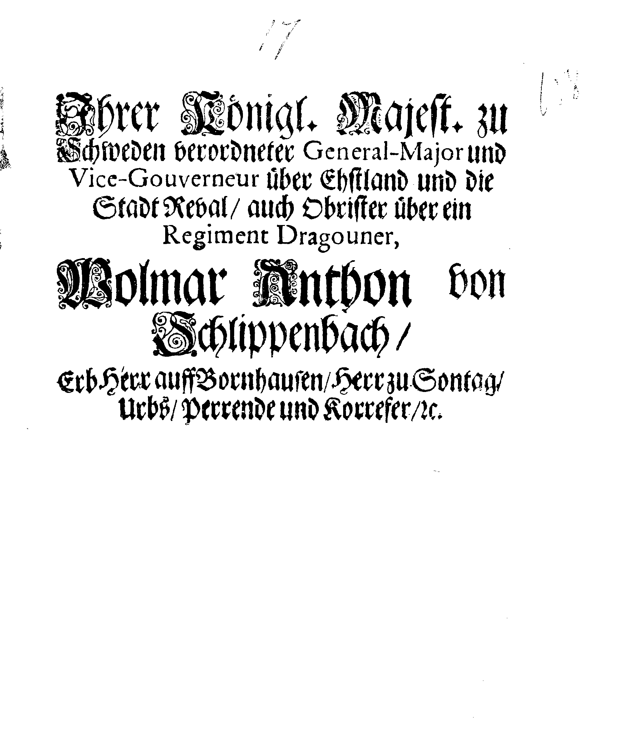 [Wolmar Anton von Schlippenbachi korraldus]