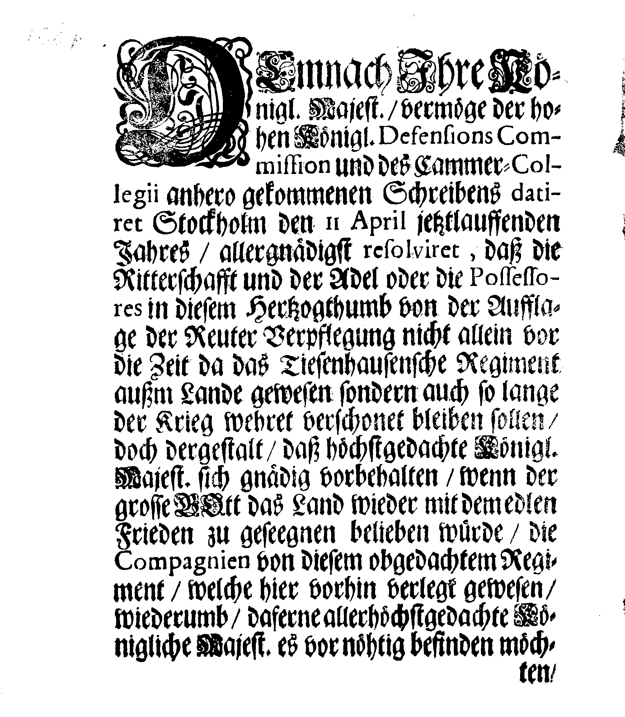 [Wolmar Anton von Schlippenbachi korraldus]