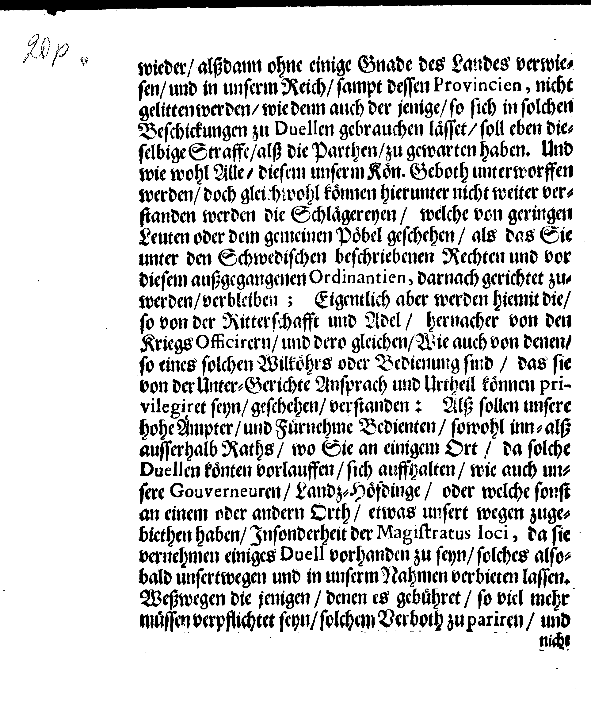 [Kuningas Karl XI eestkostevalitsuse korraldus]