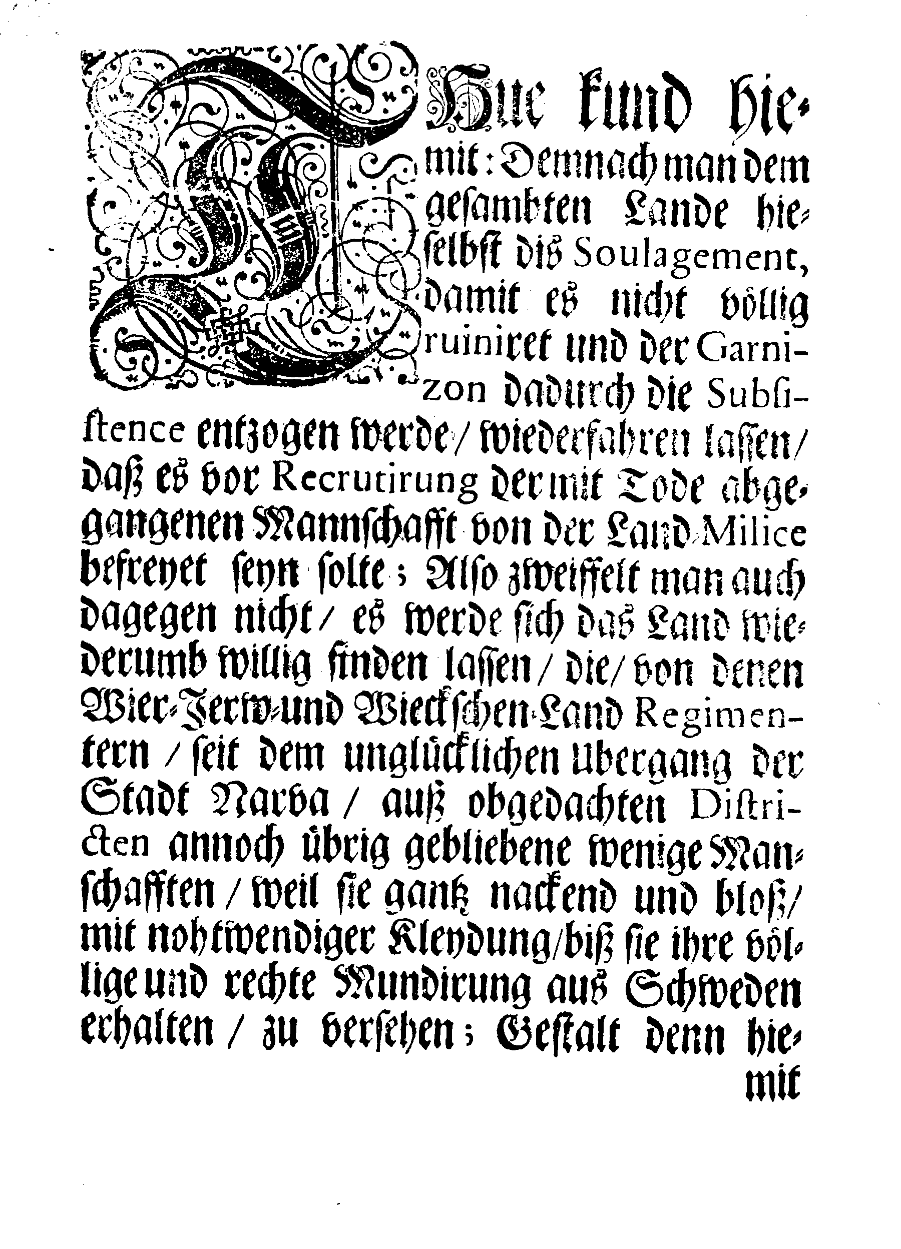 [Wolmar Anton von Schlippenbachi korraldus]