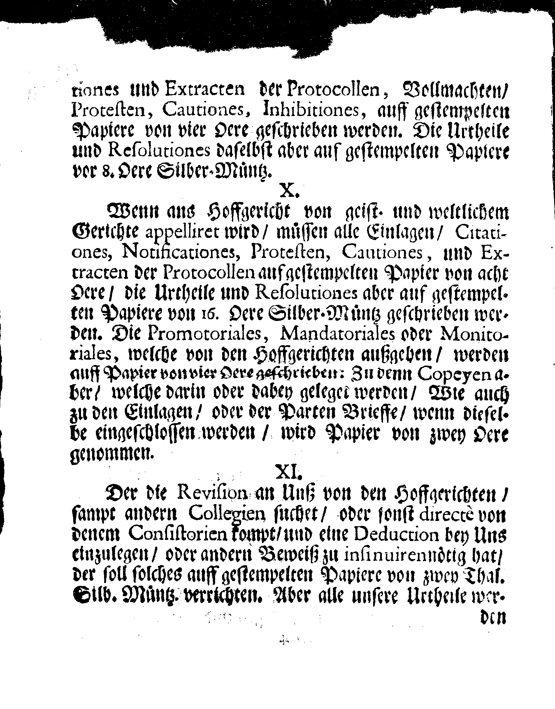 Ihrer Königl. May.tt Stadga und Verordnung, Angehend CHARTAM SIGILLATAM oder Gestempelt Papier
