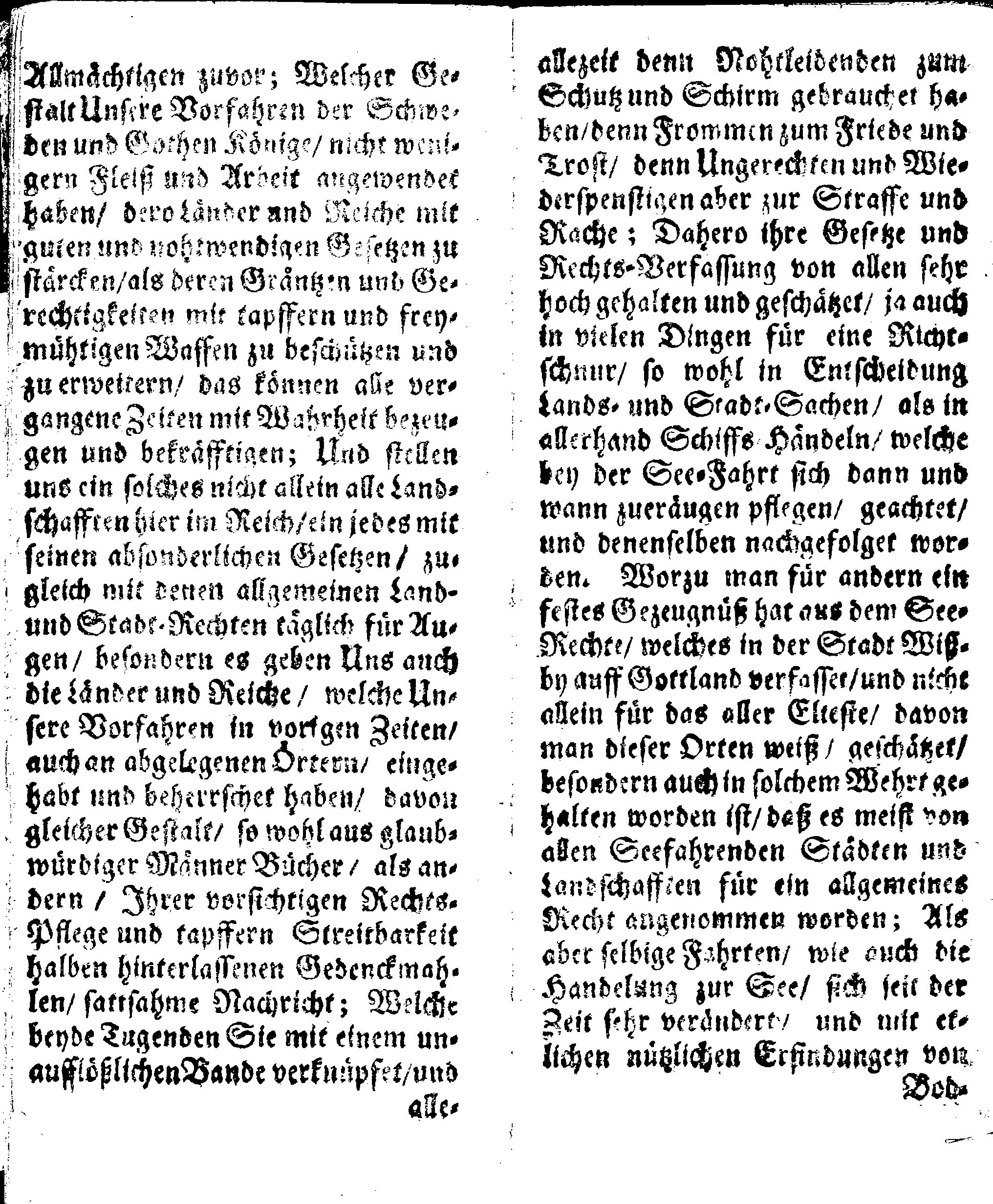 Der reiche Schweden See-Recht Welches von dem Großmächtigsten Könige und Herrn, Hn. CARL dem Eilfften, Der Schwedn, Gothen und Wenden Könige, [etc.] [etc.] [etc.] Im Jahr nach Christi Gebuhrt, 1667. ist verordnet worden. In Teutscher Sprache Ao.1670. in Wißmar gedruckt. Nunmehro aber auffs neue mit Fleiß übersehen, und verbessert, Auch mit vielen nach der Zeit ausgegangenen Königl. Schwedischen Verordnungen, denn Kauff-Leuten, Schiffern, Reedern, bey der See-Fahrt, zur Nachricht, vermehret, Und nach vieler Verlangen in kleinerem Format neu auffgelegt worden