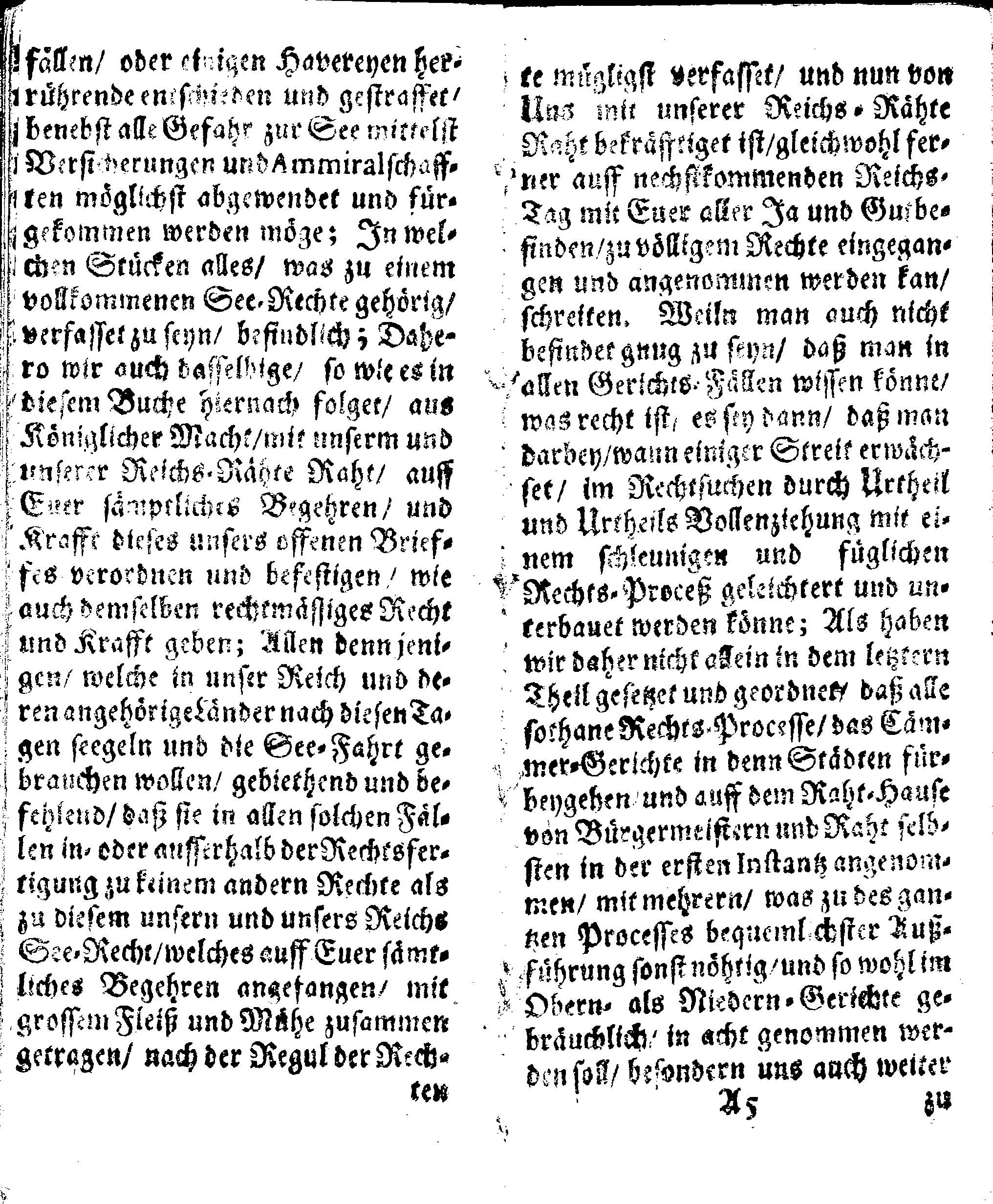 Der reiche Schweden See-Recht Welches von dem Großmächtigsten Könige und Herrn, Hn. CARL dem Eilfften, Der Schwedn, Gothen und Wenden Könige, [etc.] [etc.] [etc.] Im Jahr nach Christi Gebuhrt, 1667. ist verordnet worden. In Teutscher Sprache Ao.1670. in Wißmar gedruckt. Nunmehro aber auffs neue mit Fleiß übersehen, und verbessert, Auch mit vielen nach der Zeit ausgegangenen Königl. Schwedischen Verordnungen, denn Kauff-Leuten, Schiffern, Reedern, bey der See-Fahrt, zur Nachricht, vermehret, Und nach vieler Verlangen in kleinerem Format neu auffgelegt worden