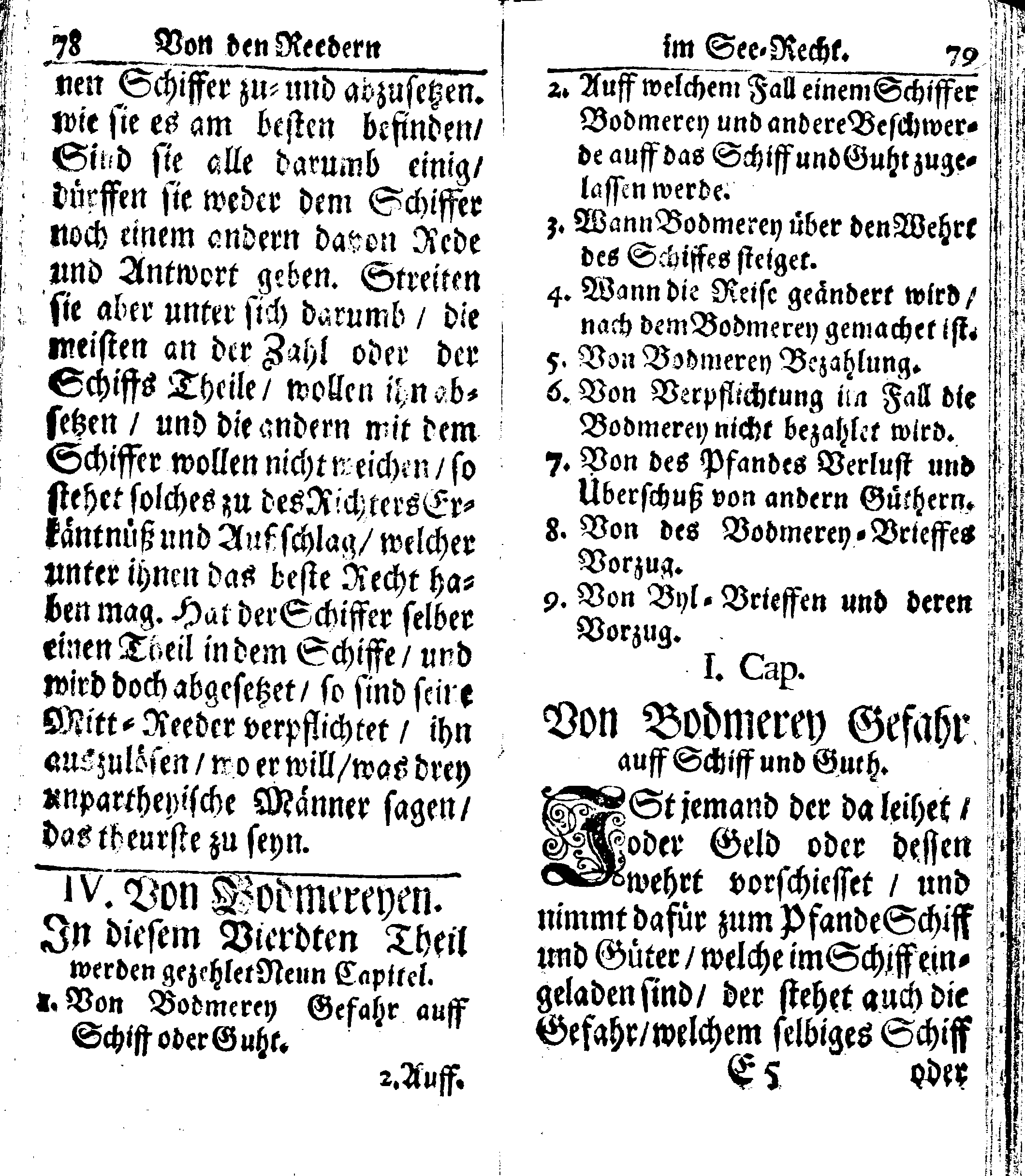 Der reiche Schweden See-Recht Welches von dem Großmächtigsten Könige und Herrn, Hn. CARL dem Eilfften, Der Schwedn, Gothen und Wenden Könige, [etc.] [etc.] [etc.] Im Jahr nach Christi Gebuhrt, 1667. ist verordnet worden. In Teutscher Sprache Ao.1670. in Wißmar gedruckt. Nunmehro aber auffs neue mit Fleiß übersehen, und verbessert, Auch mit vielen nach der Zeit ausgegangenen Königl. Schwedischen Verordnungen, denn Kauff-Leuten, Schiffern, Reedern, bey der See-Fahrt, zur Nachricht, vermehret, Und nach vieler Verlangen in kleinerem Format neu auffgelegt worden