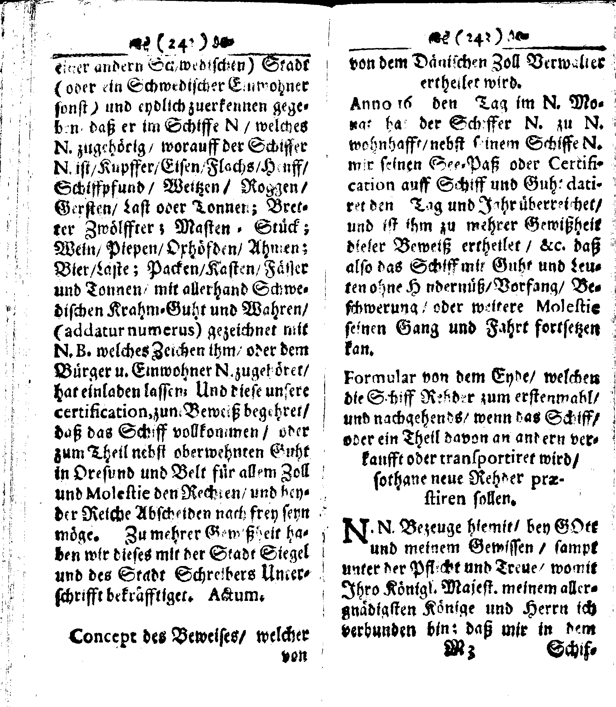 Der reiche Schweden See-Recht Welches von dem Großmächtigsten Könige und Herrn, Hn. CARL dem Eilfften, Der Schwedn, Gothen und Wenden Könige, [etc.] [etc.] [etc.] Im Jahr nach Christi Gebuhrt, 1667. ist verordnet worden. In Teutscher Sprache Ao.1670. in Wißmar gedruckt. Nunmehro aber auffs neue mit Fleiß übersehen, und verbessert, Auch mit vielen nach der Zeit ausgegangenen Königl. Schwedischen Verordnungen, denn Kauff-Leuten, Schiffern, Reedern, bey der See-Fahrt, zur Nachricht, vermehret, Und nach vieler Verlangen in kleinerem Format neu auffgelegt worden