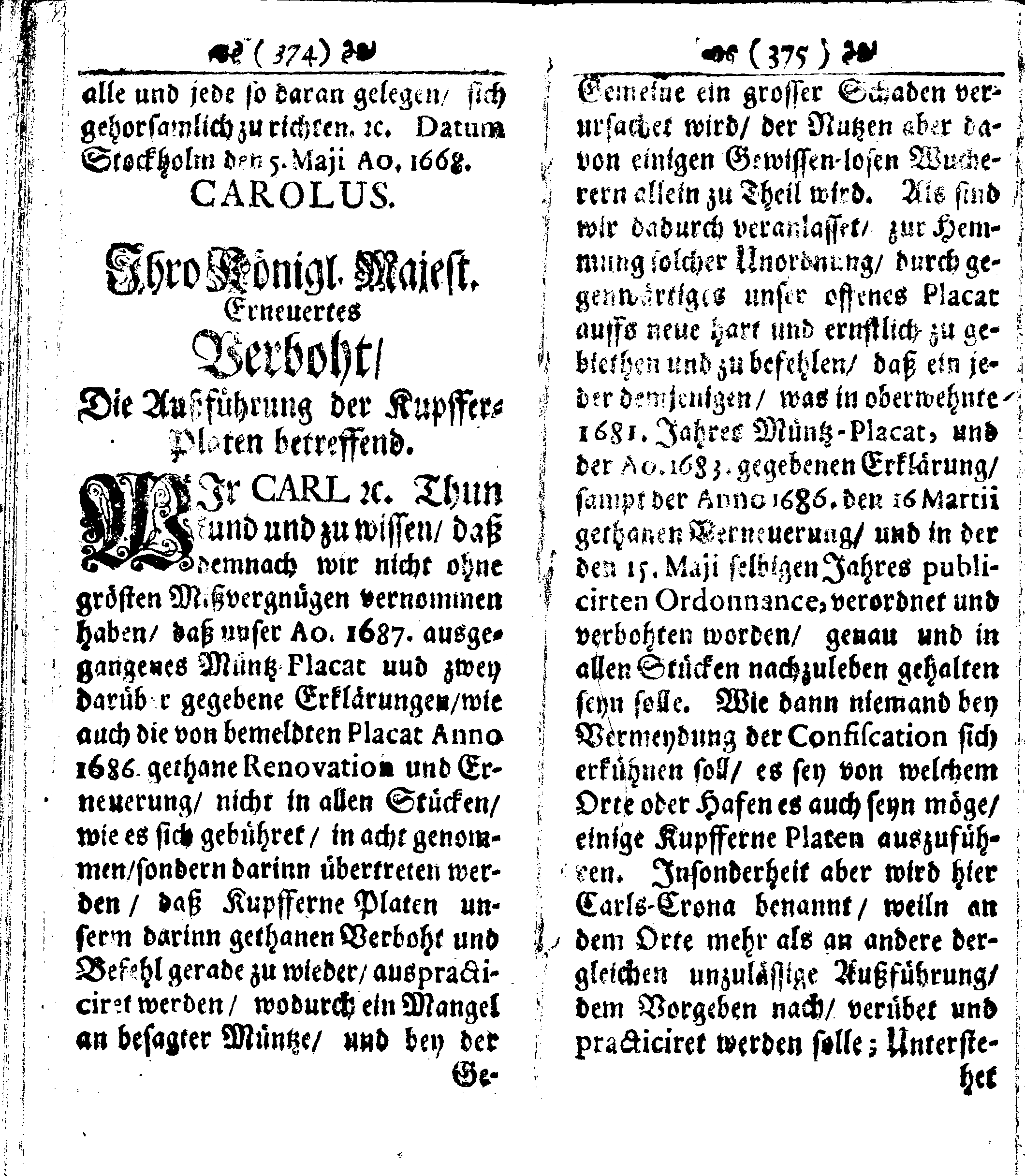 Der reiche Schweden See-Recht Welches von dem Großmächtigsten Könige und Herrn, Hn. CARL dem Eilfften, Der Schwedn, Gothen und Wenden Könige, [etc.] [etc.] [etc.] Im Jahr nach Christi Gebuhrt, 1667. ist verordnet worden. In Teutscher Sprache Ao.1670. in Wißmar gedruckt. Nunmehro aber auffs neue mit Fleiß übersehen, und verbessert, Auch mit vielen nach der Zeit ausgegangenen Königl. Schwedischen Verordnungen, denn Kauff-Leuten, Schiffern, Reedern, bey der See-Fahrt, zur Nachricht, vermehret, Und nach vieler Verlangen in kleinerem Format neu auffgelegt worden
