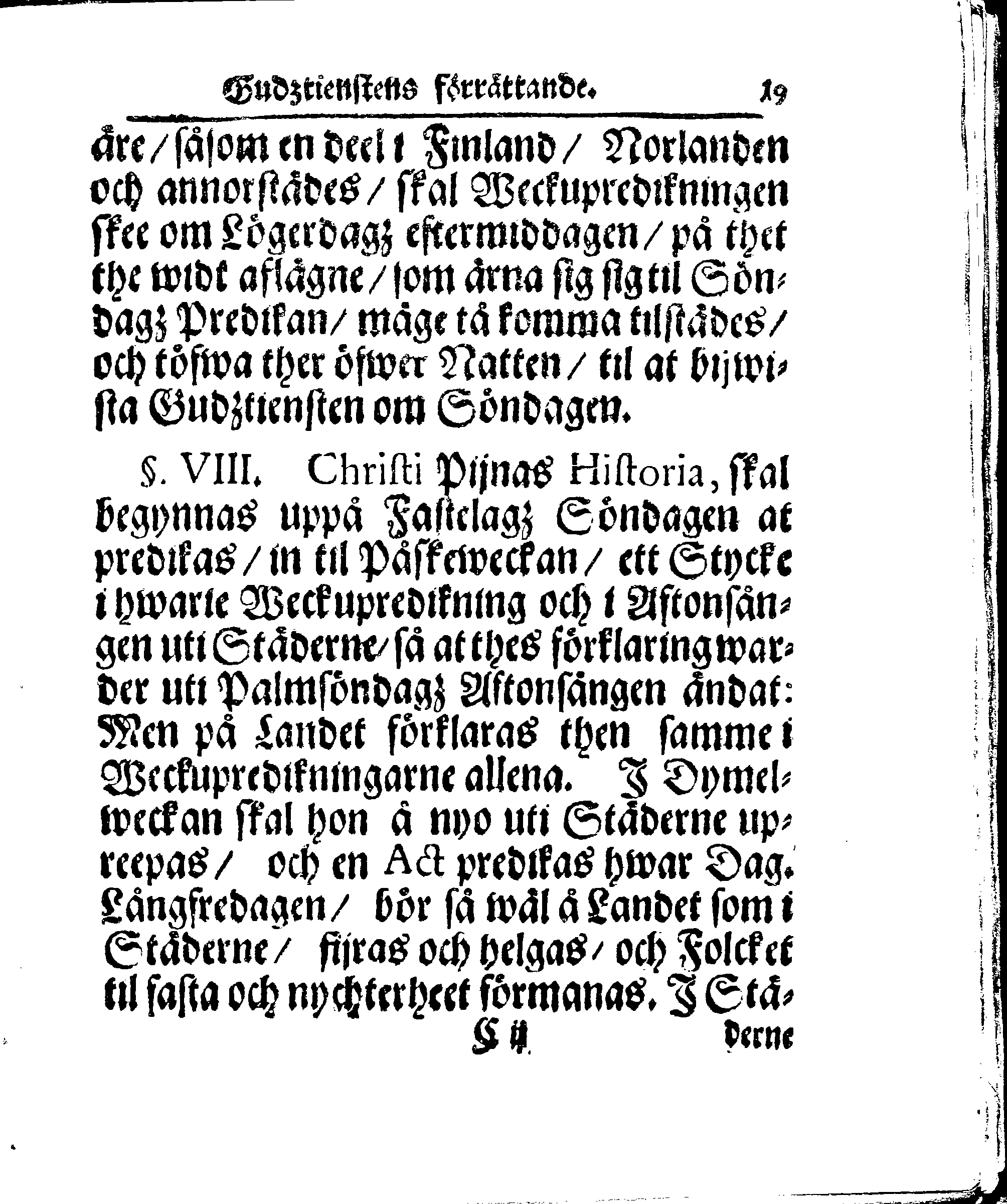 Kyrkio-Lag och Ordning, som then Stormächtigste Konung och Herre, Herr CARL then Elofte, Sweriges, Göthes och Wändes Konung, [etc.] Åhr 1686. hafwer låtit försatta, och Åhr 1687. af Trycket utgå och publicera. Jemte ther til hörige Stadgar