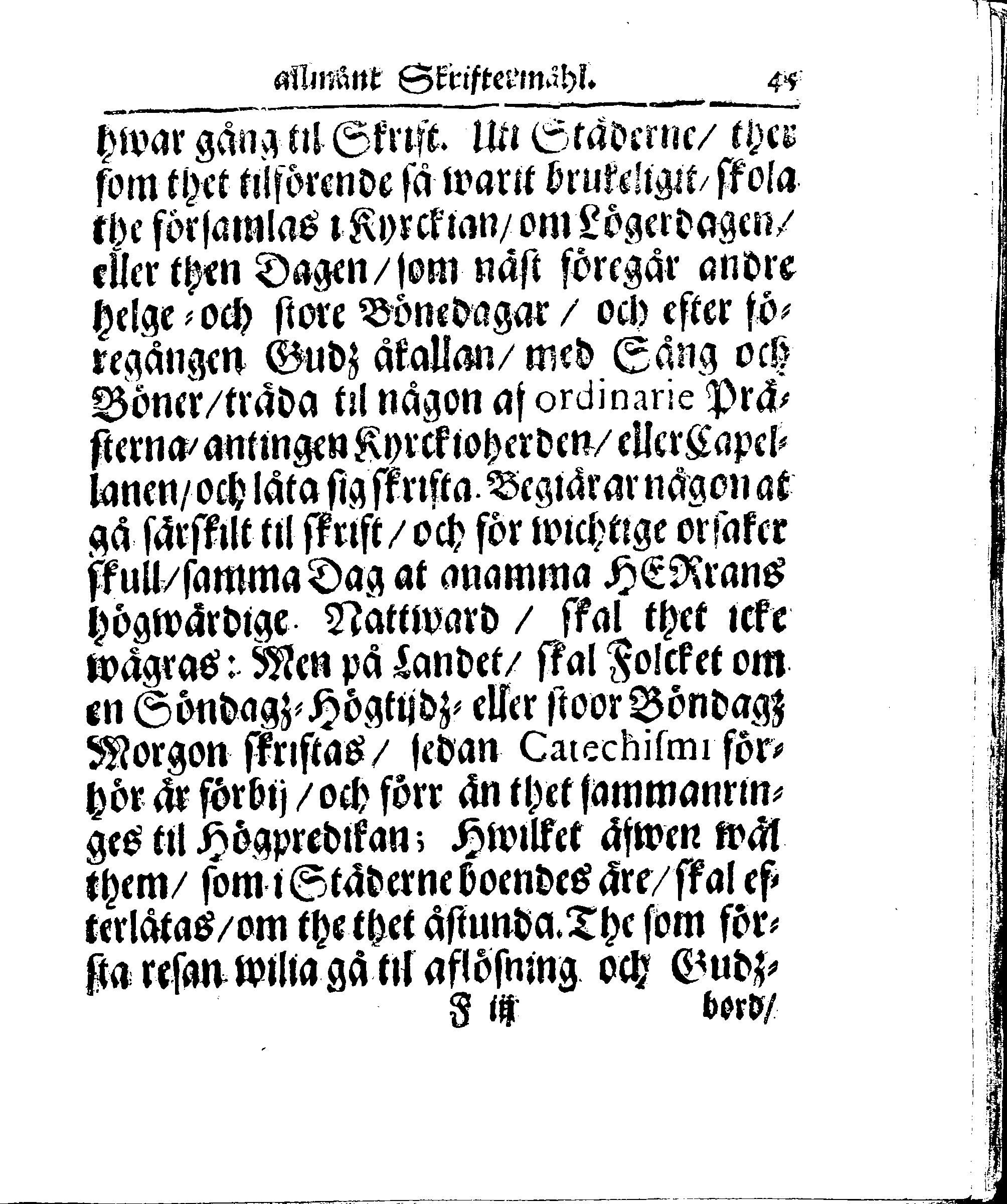 Kyrkio-Lag och Ordning, som then Stormächtigste Konung och Herre, Herr CARL then Elofte, Sweriges, Göthes och Wändes Konung, [etc.] Åhr 1686. hafwer låtit försatta, och Åhr 1687. af Trycket utgå och publicera. Jemte ther til hörige Stadgar