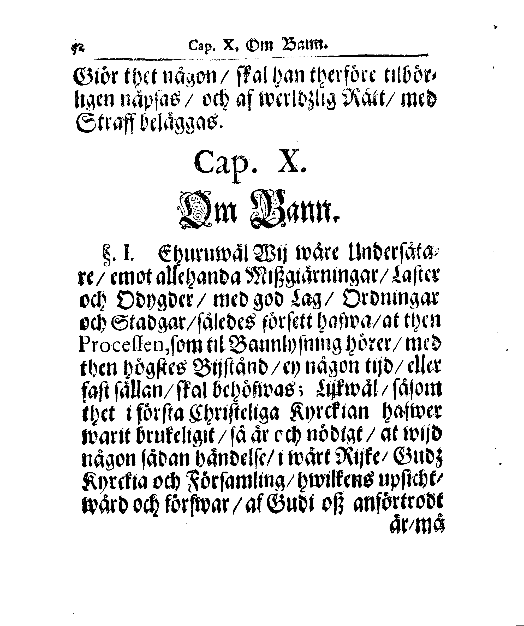 Kyrkio-Lag och Ordning, som then Stormächtigste Konung och Herre, Herr CARL then Elofte, Sweriges, Göthes och Wändes Konung, [etc.] Åhr 1686. hafwer låtit försatta, och Åhr 1687. af Trycket utgå och publicera. Jemte ther til hörige Stadgar