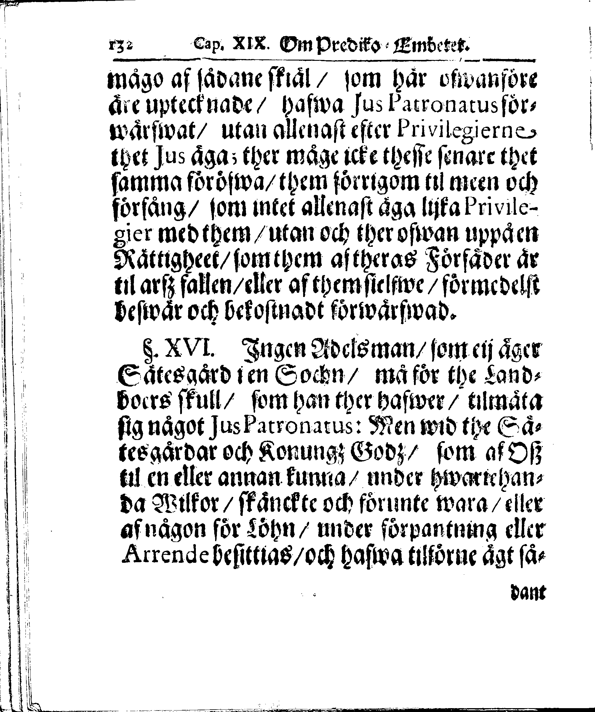 Kyrkio-Lag och Ordning, som then Stormächtigste Konung och Herre, Herr CARL then Elofte, Sweriges, Göthes och Wändes Konung, [etc.] Åhr 1686. hafwer låtit försatta, och Åhr 1687. af Trycket utgå och publicera. Jemte ther til hörige Stadgar