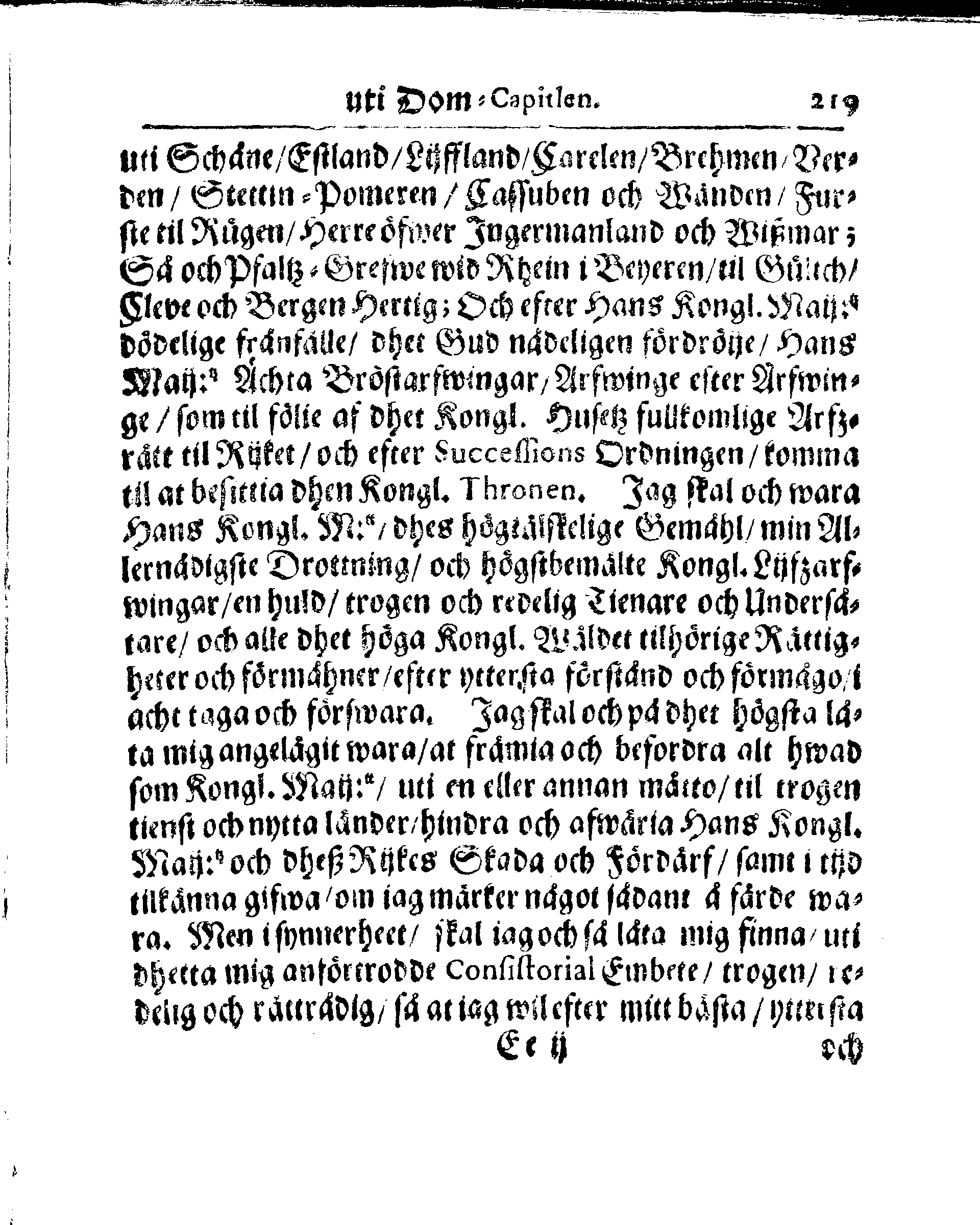 Kyrkio-Lag och Ordning, som then Stormächtigste Konung och Herre, Herr CARL then Elofte, Sweriges, Göthes och Wändes Konung, [etc.] Åhr 1686. hafwer låtit försatta, och Åhr 1687. af Trycket utgå och publicera. Jemte ther til hörige Stadgar