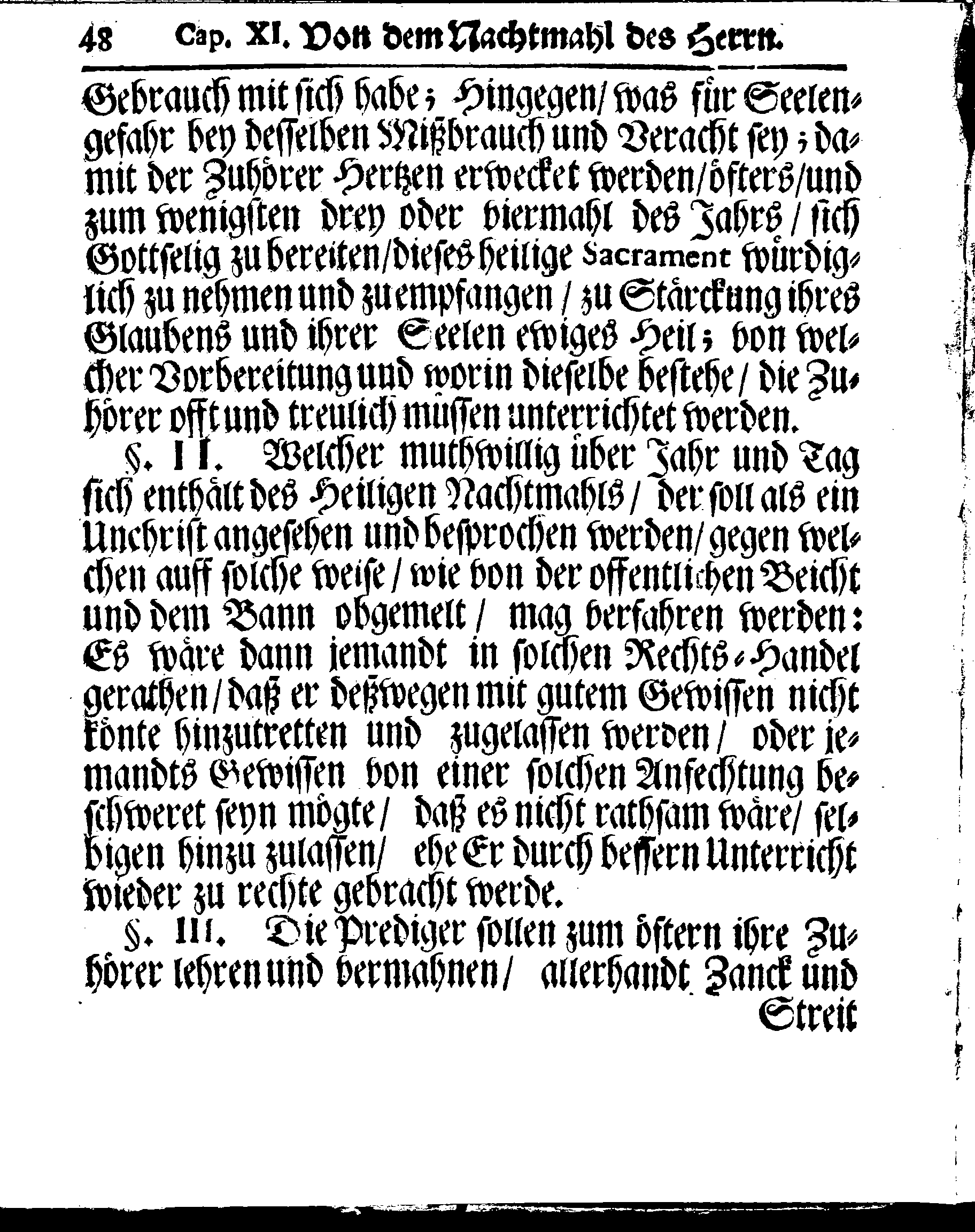 Kirchen-Gesetz und Ordnung, So der Großmächtigste König und Herr, Herr CARL, der Eilffte, Der Schweden, Gothen und Wenden König, [etc.] Im Jahr 1686 hat verfassen und Im Jahr 1687 im Druck außgehen und publiciren lassen. Mit denen dazu gehörigen Verordnungen.