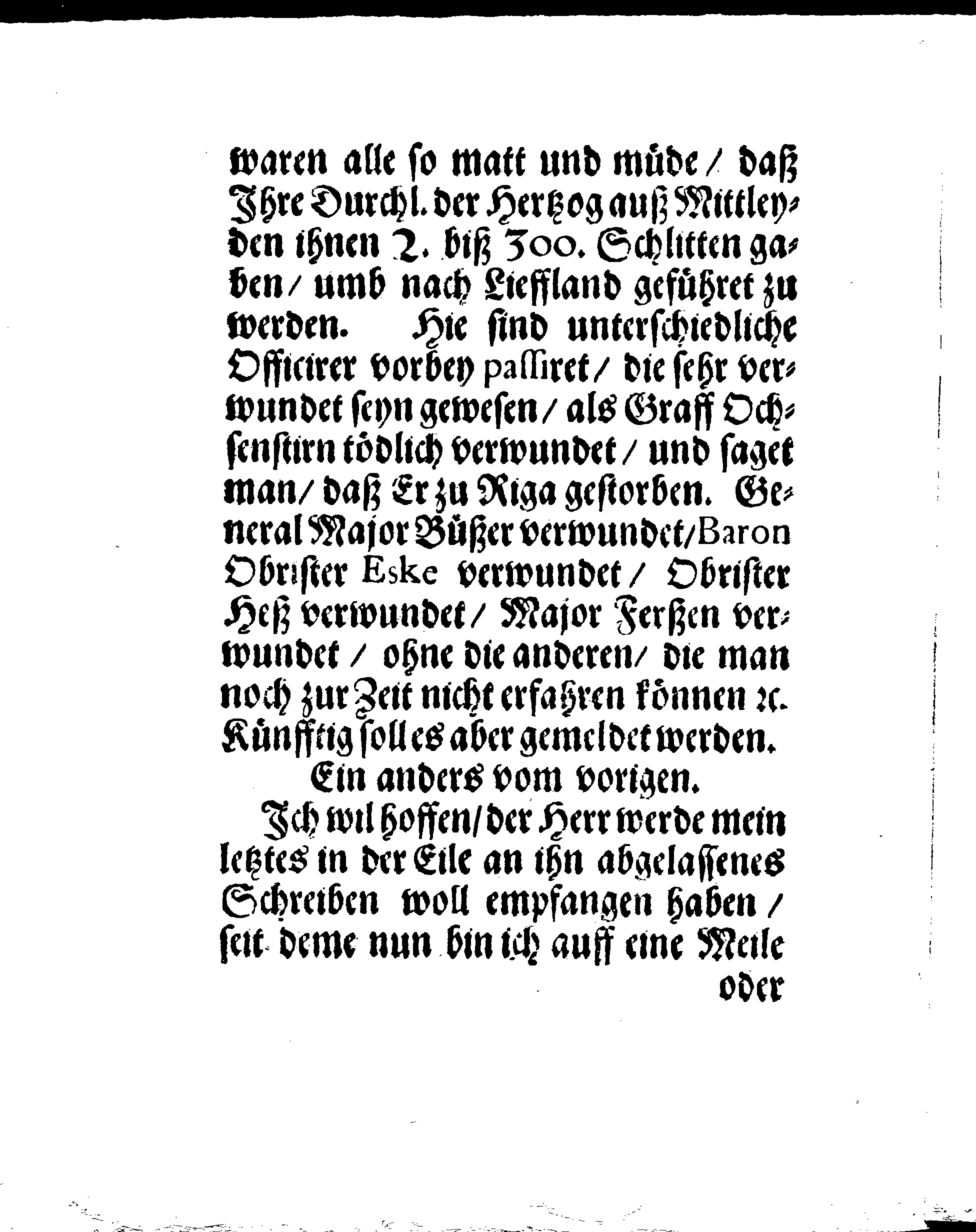 Mitau am 14. Februarii. Anno 1679.