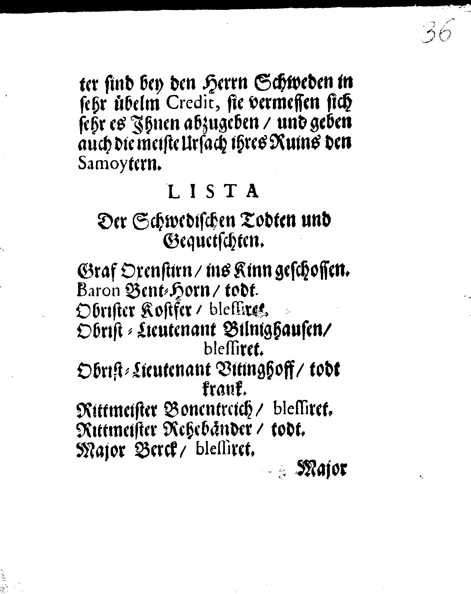 Mitau am 14. Februarii. Anno 1679.