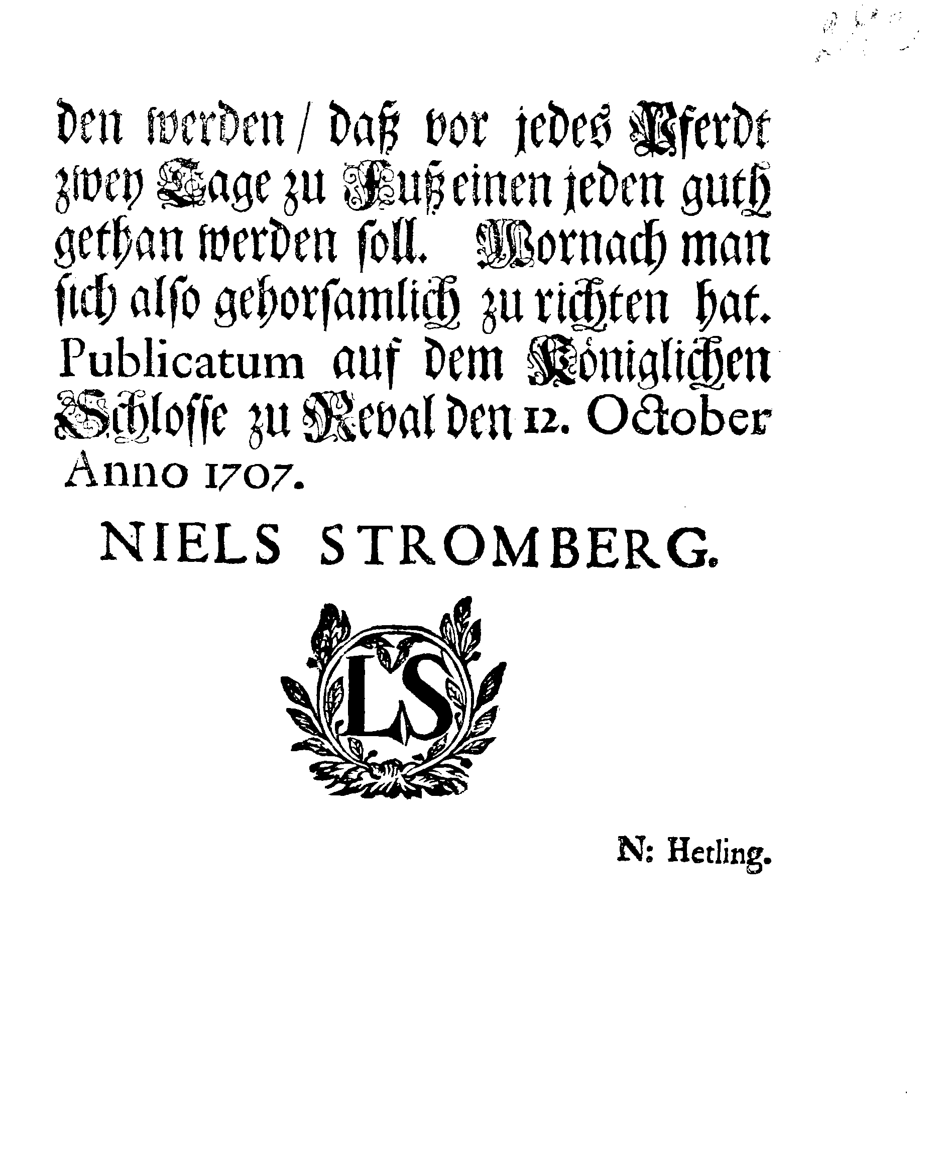[Nils Strombergi korraldus]