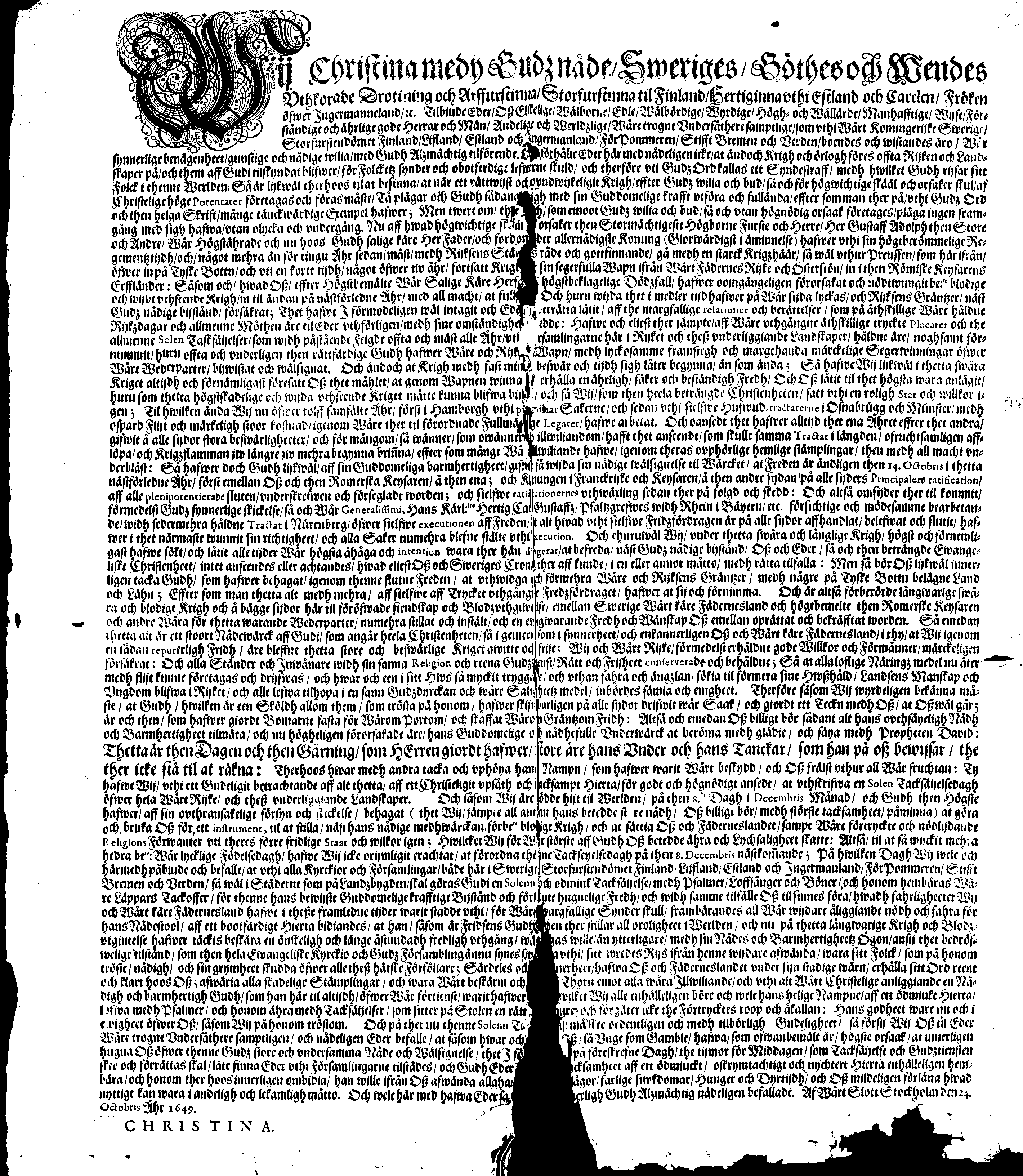 [Kuninganna Kristiina korraldus]