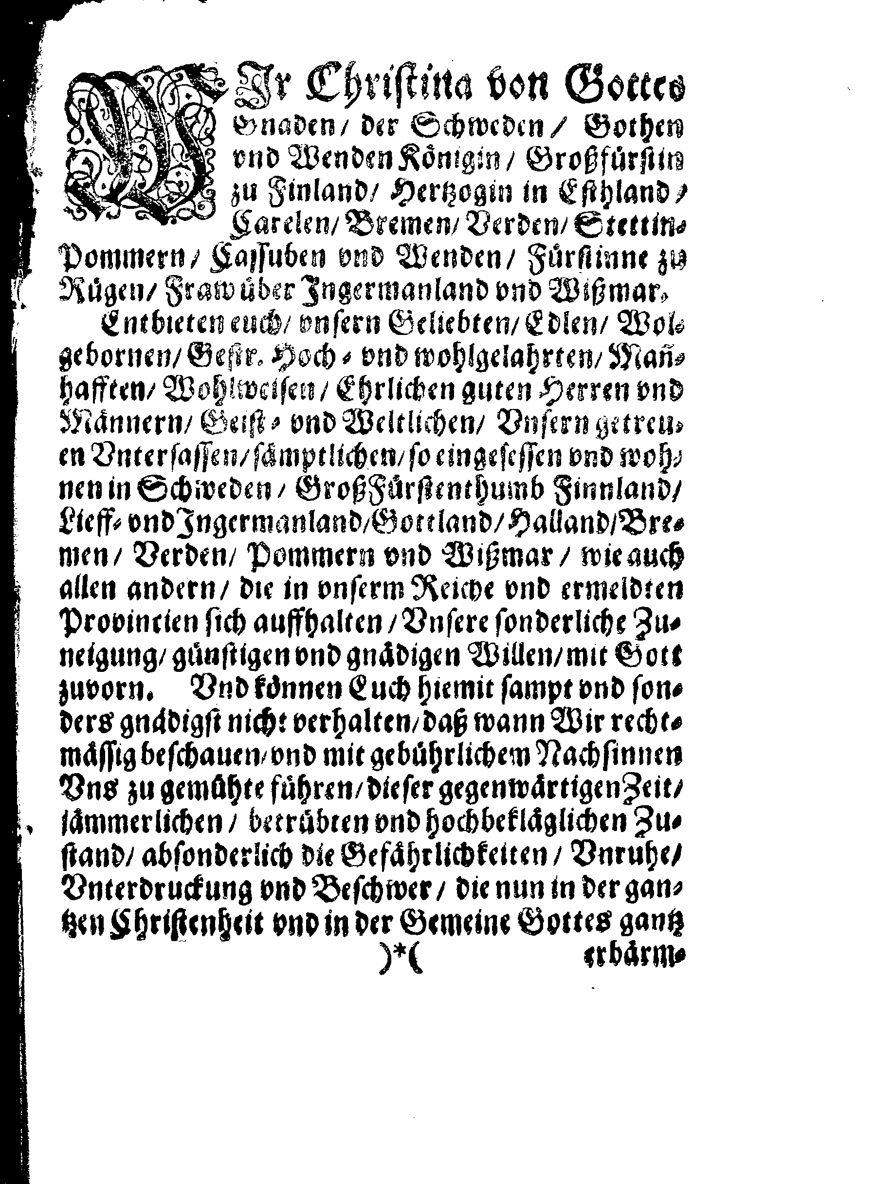 [Kuninganna Kristiina korraldus]