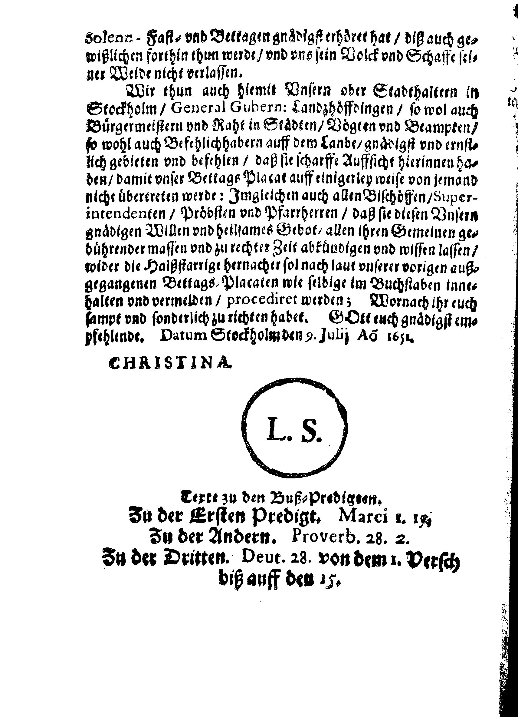 [Kuninganna Kristiina korraldus]