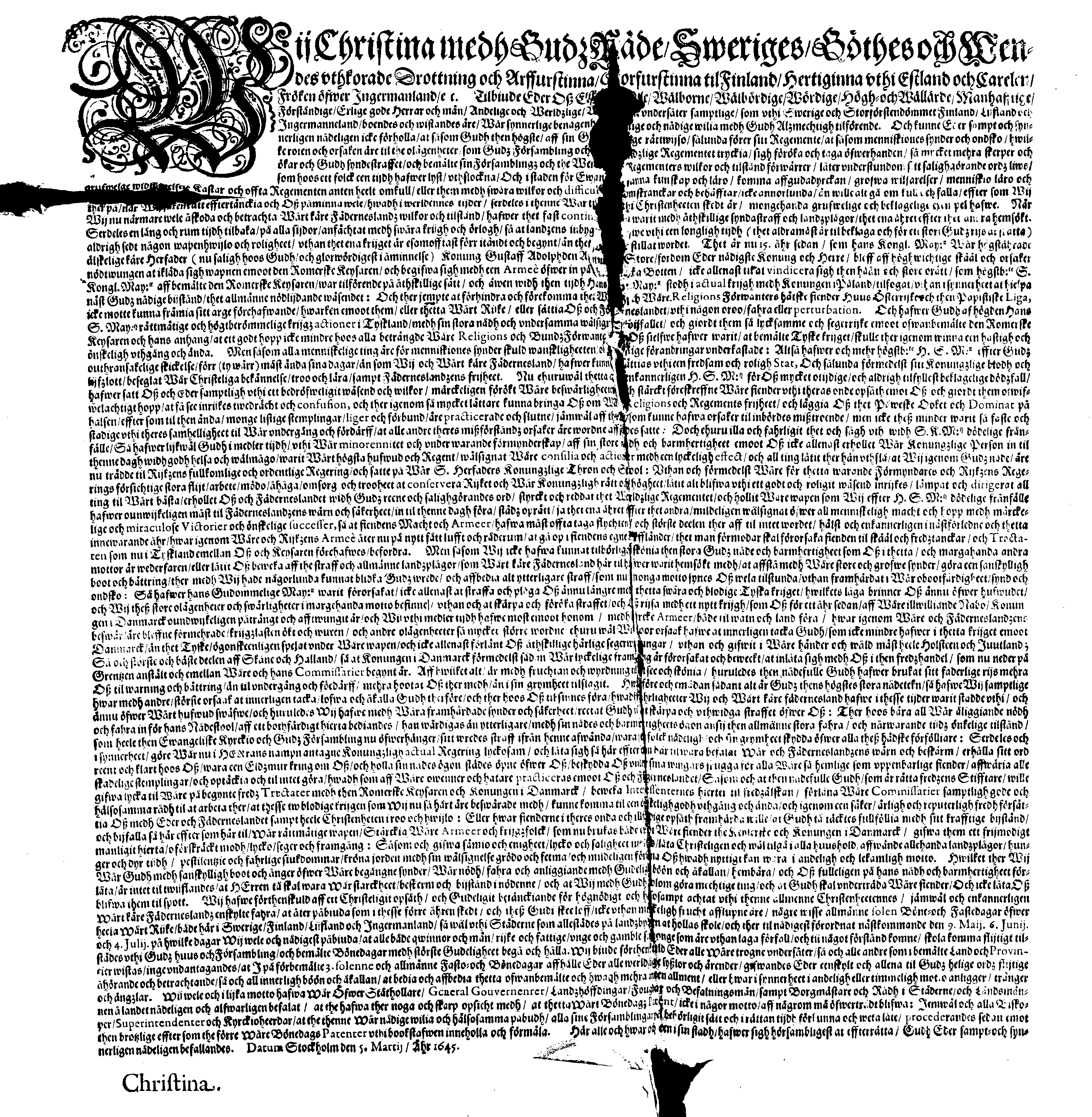 [Kuninganna Kristiina korraldus]