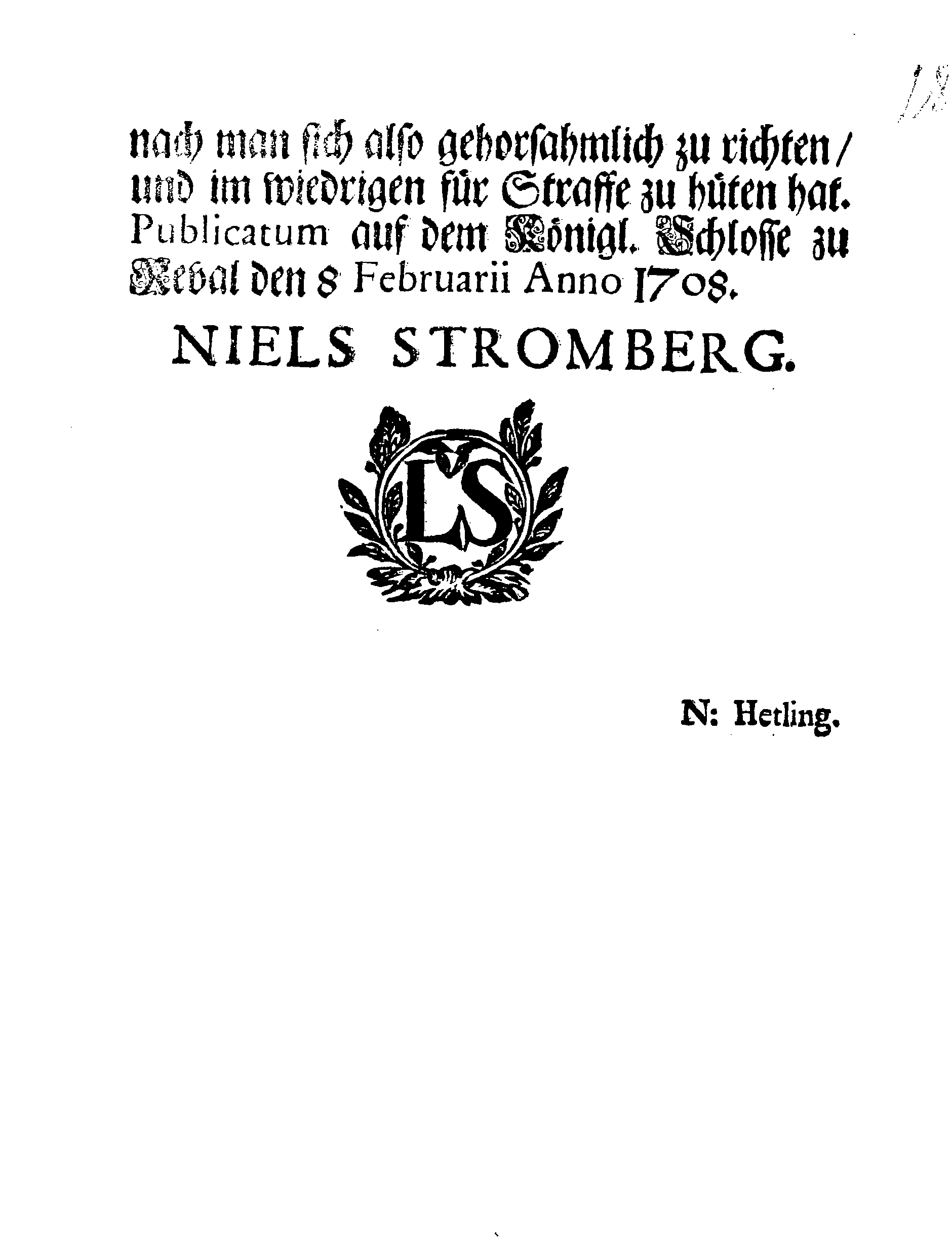 [Nils Strombergi korraldus]
