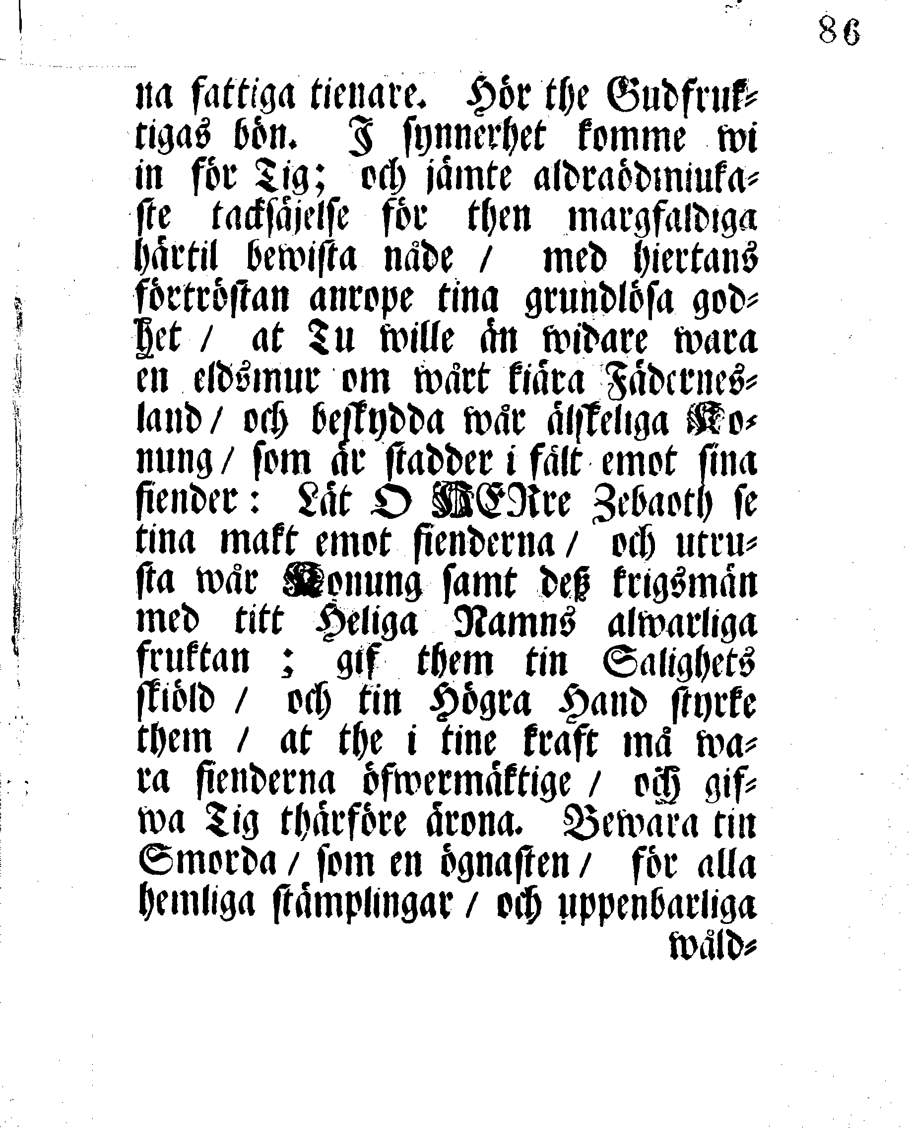 BÖN wid påstående Krigs-Tider